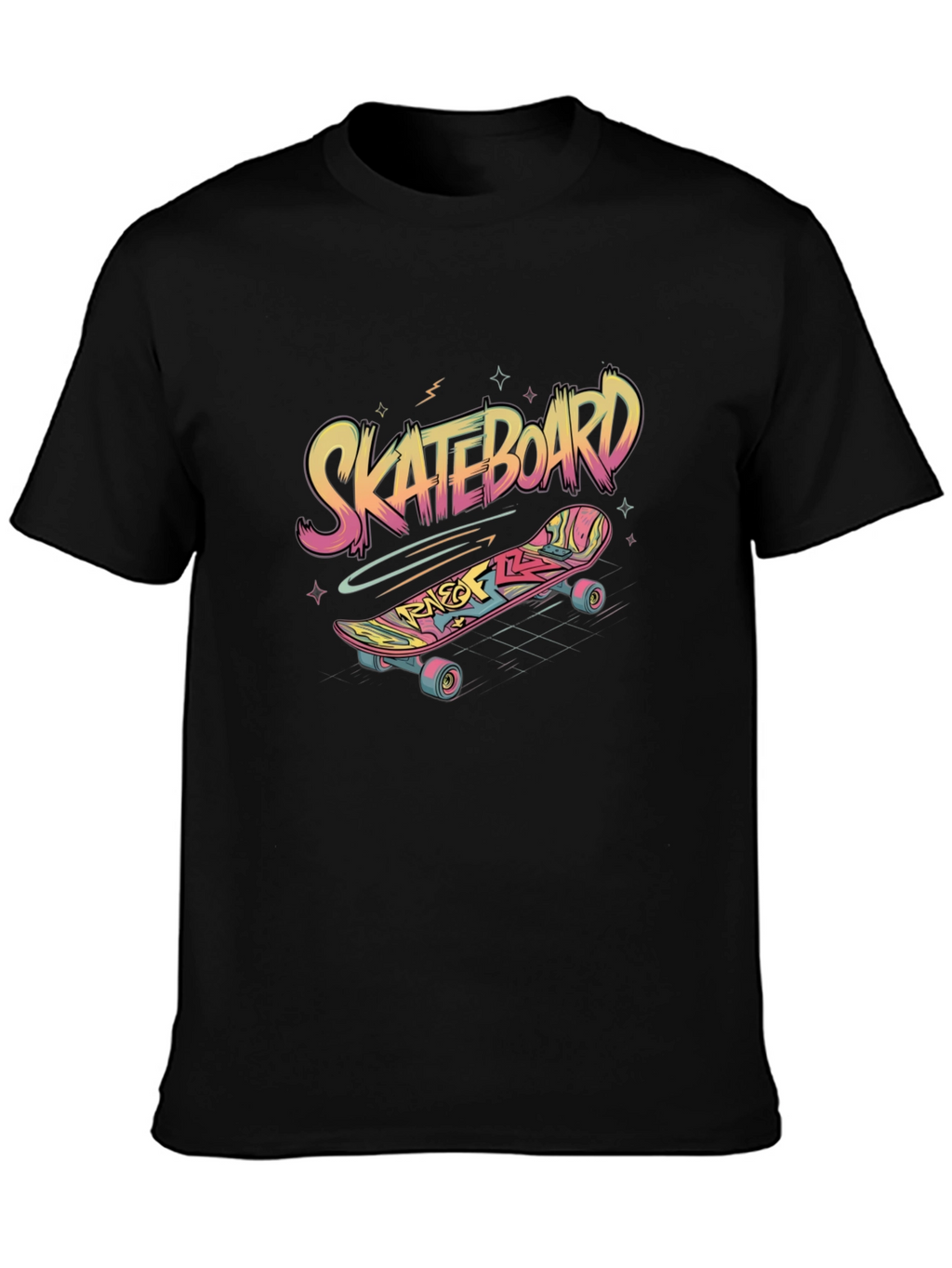 Skateboard Graphic Tee - Black