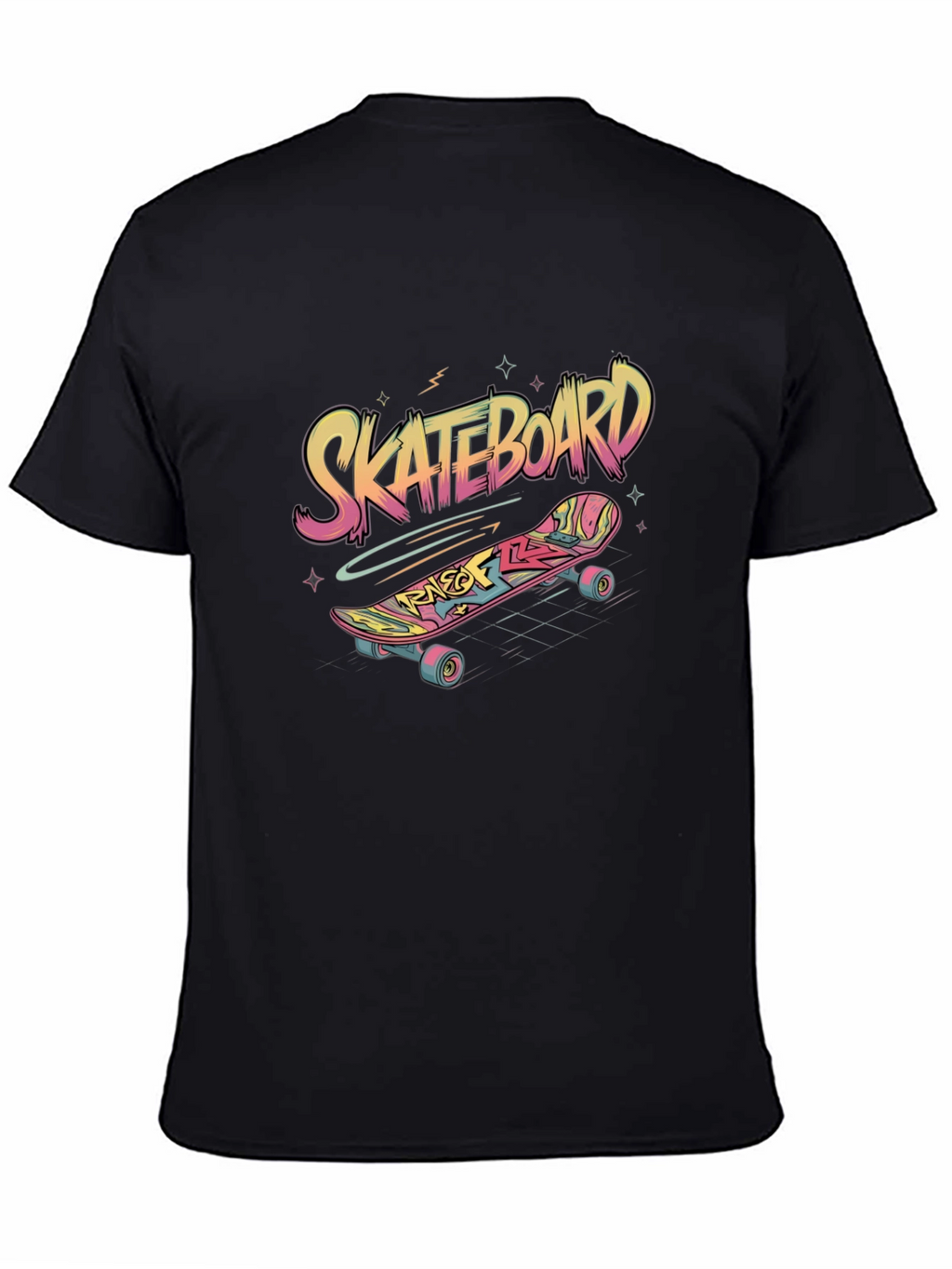 Skateboard Graphic Tee - Black
