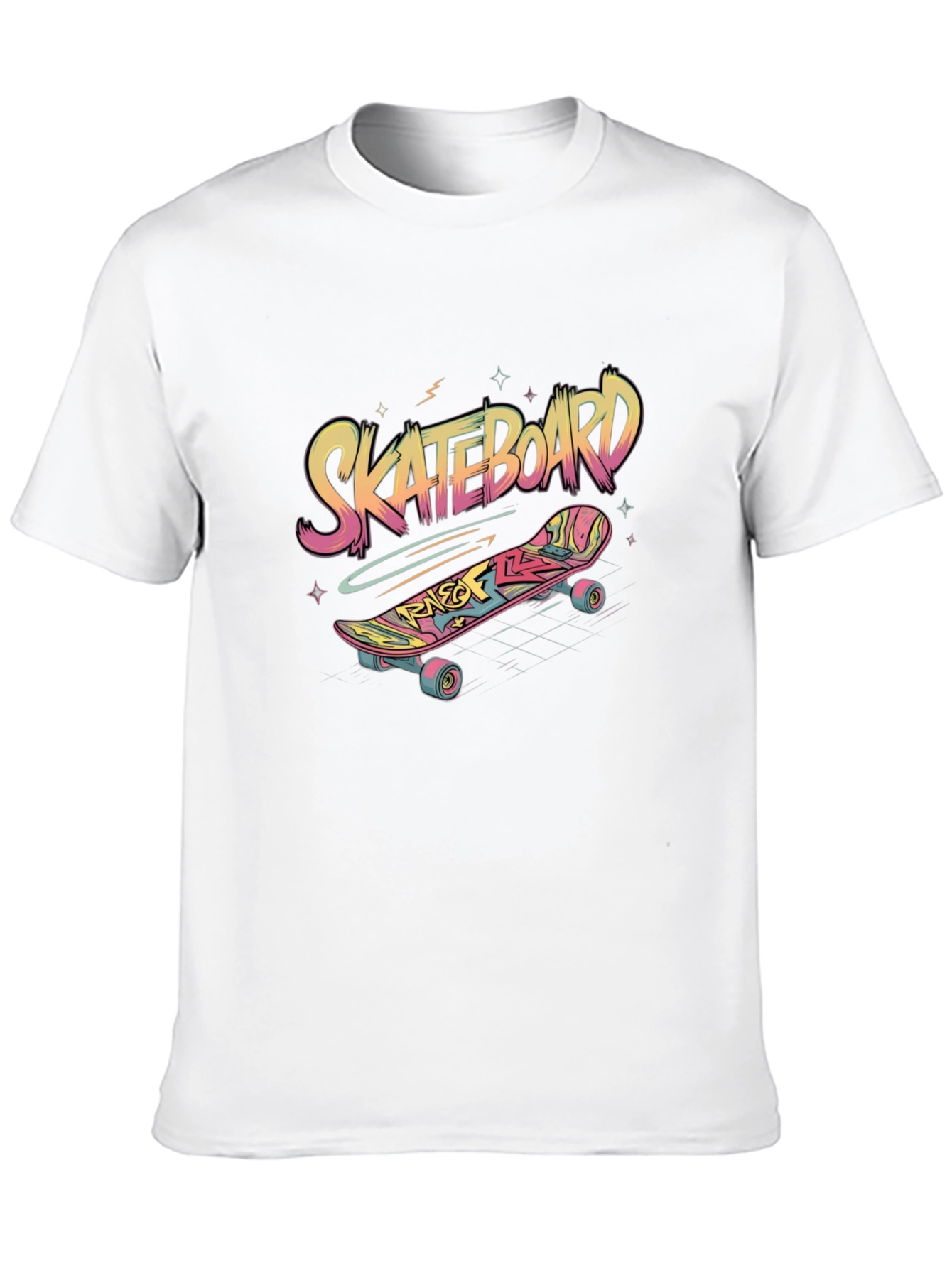 Skateboard Graphic Tee - Black