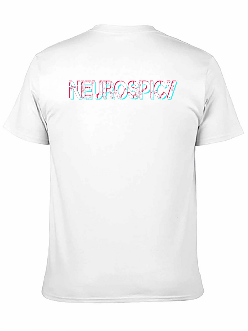 Neurospicy T-Shirt - Black Glitch Text Tee