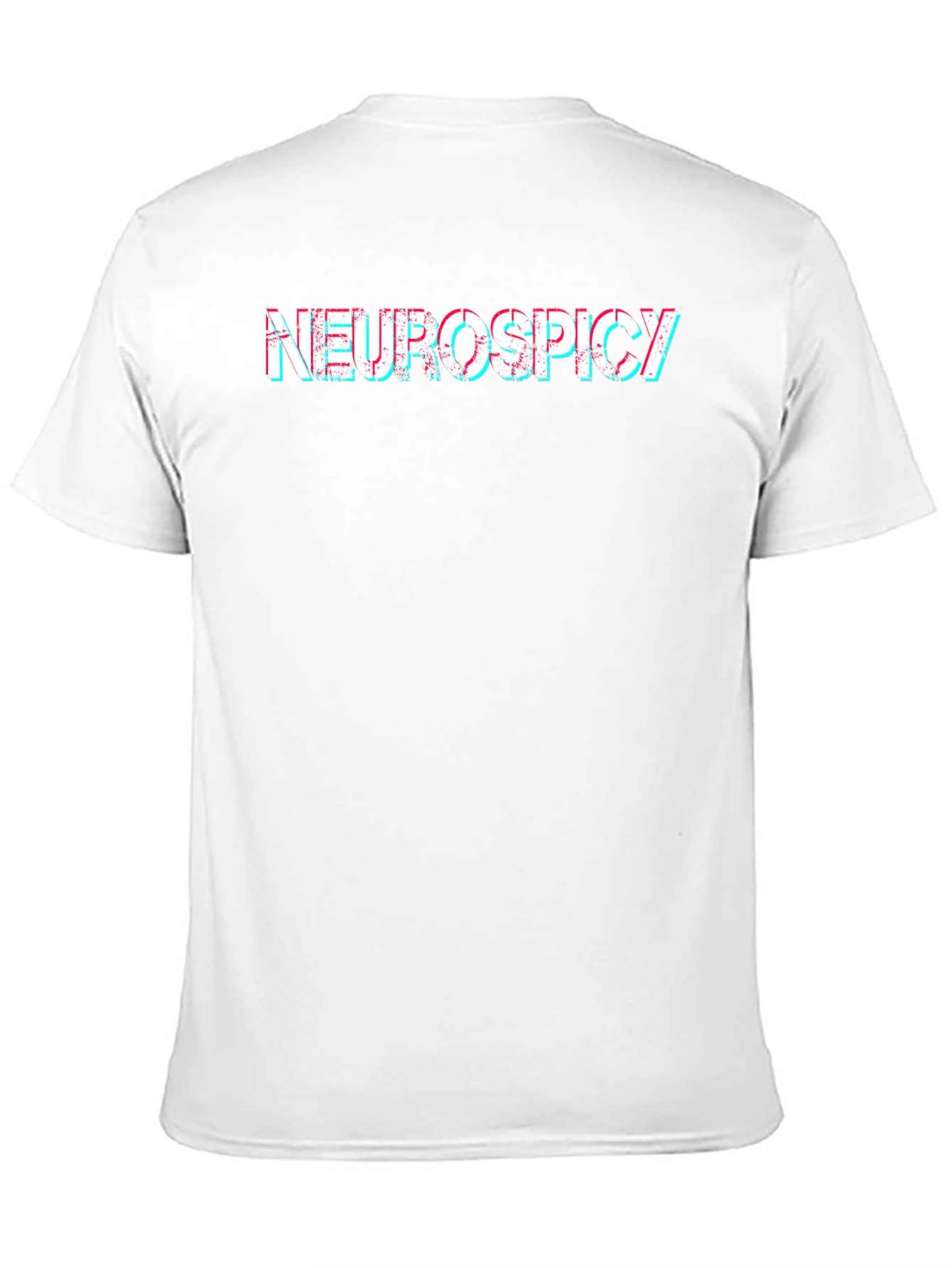 Neurospicy T-Shirt - Black Glitch Text Tee