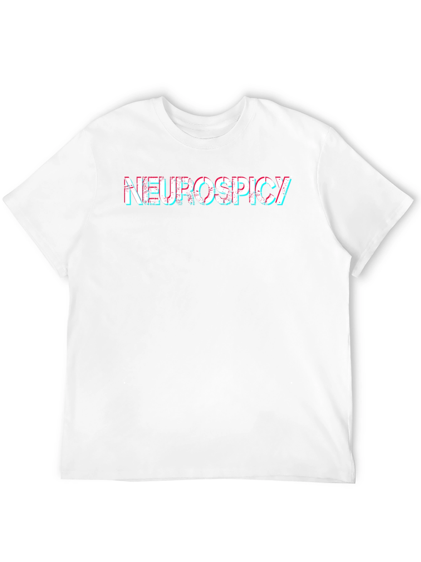 Neurospicy T-Shirt - Black Glitch Text Tee