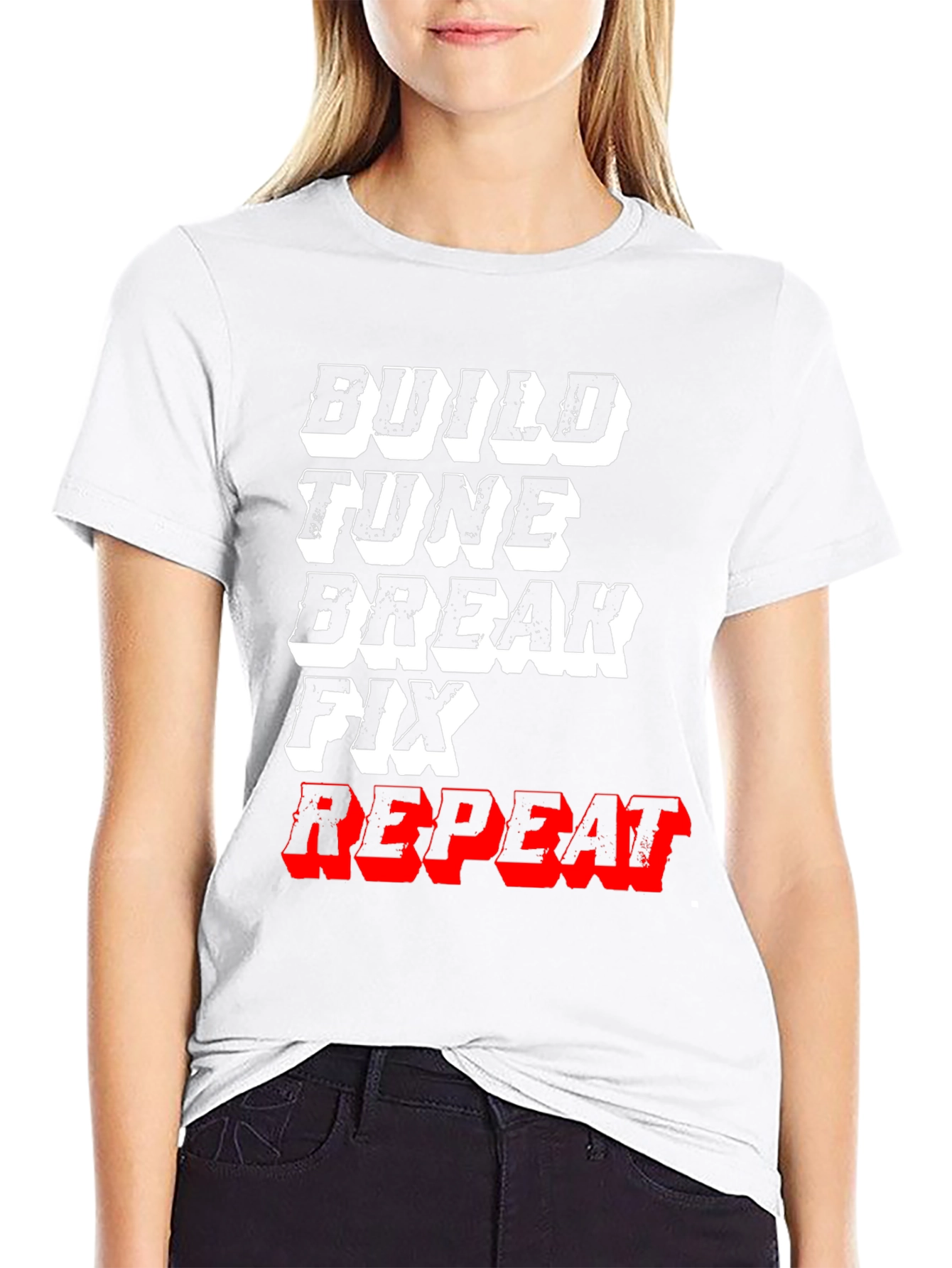 Build Tune Break Fix Repeat Graphic Tee