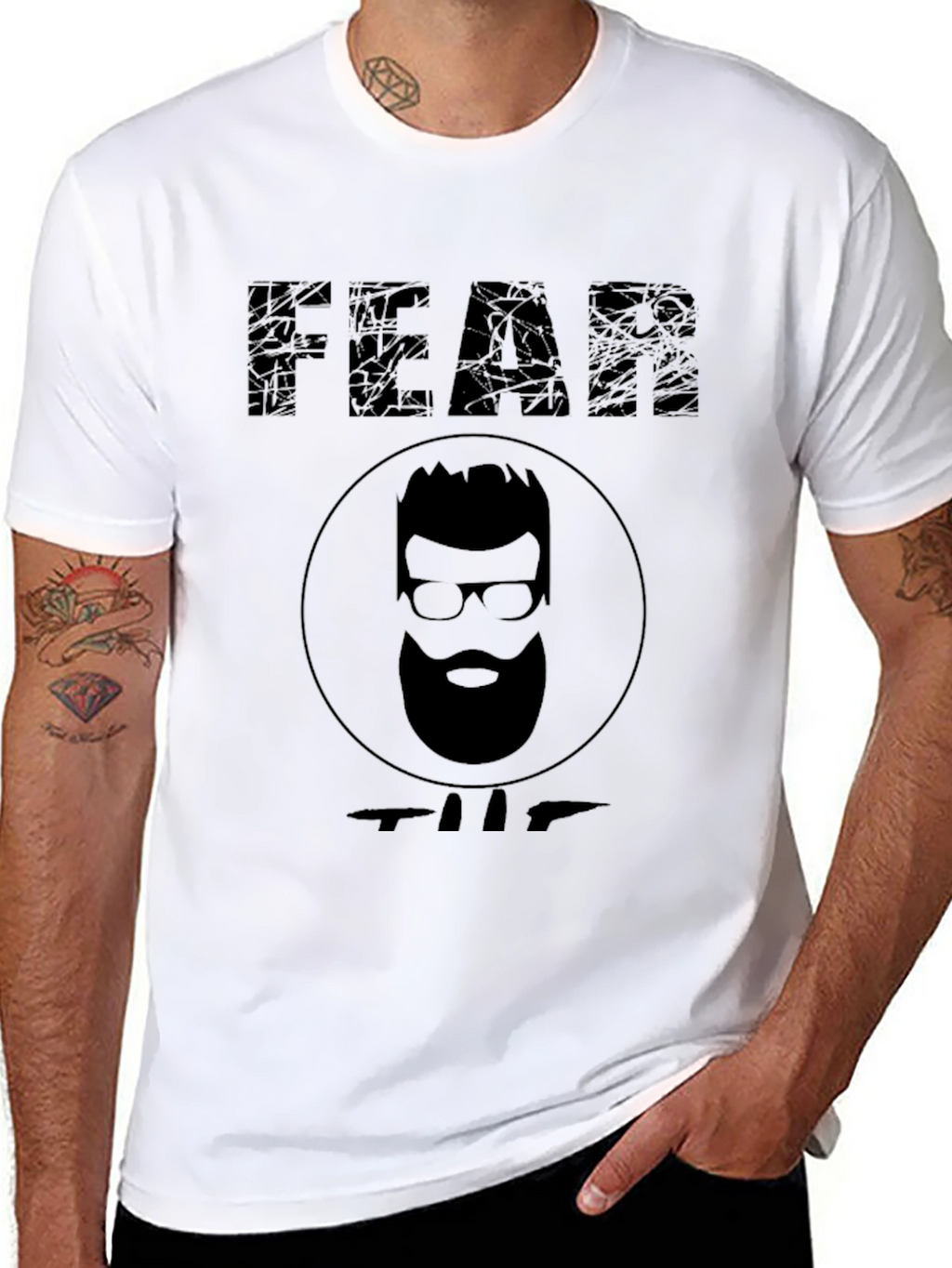 Fear the Beard Graphic T-Shirt - Mens Black Tee
