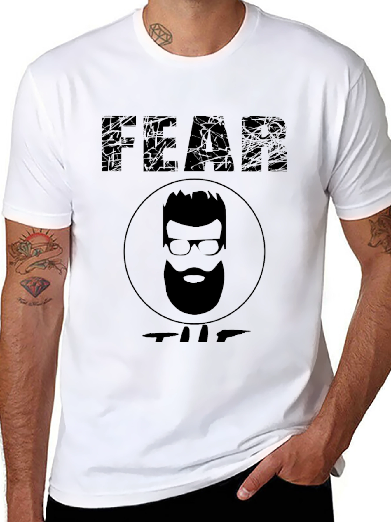 Fear the Beard Graphic T-Shirt - Mens Black Tee