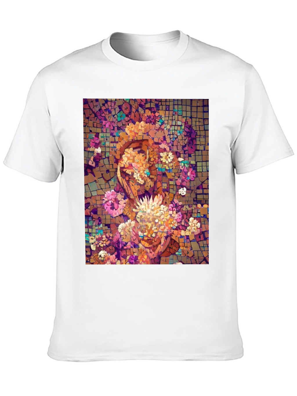Mosaic Floral Face Graphic Tee