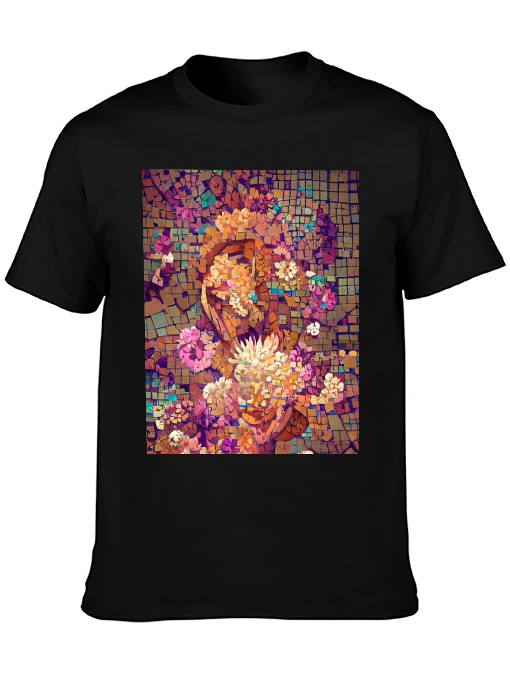Mosaic Floral Face Graphic Tee