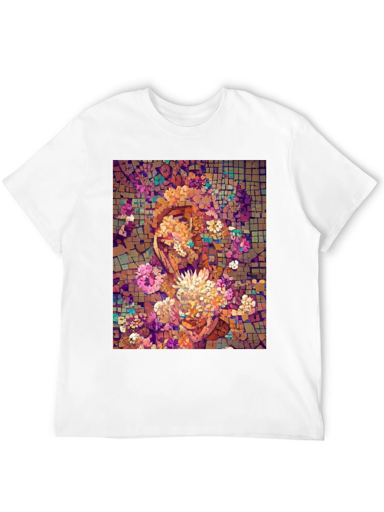 Mosaic Floral Face Graphic Tee