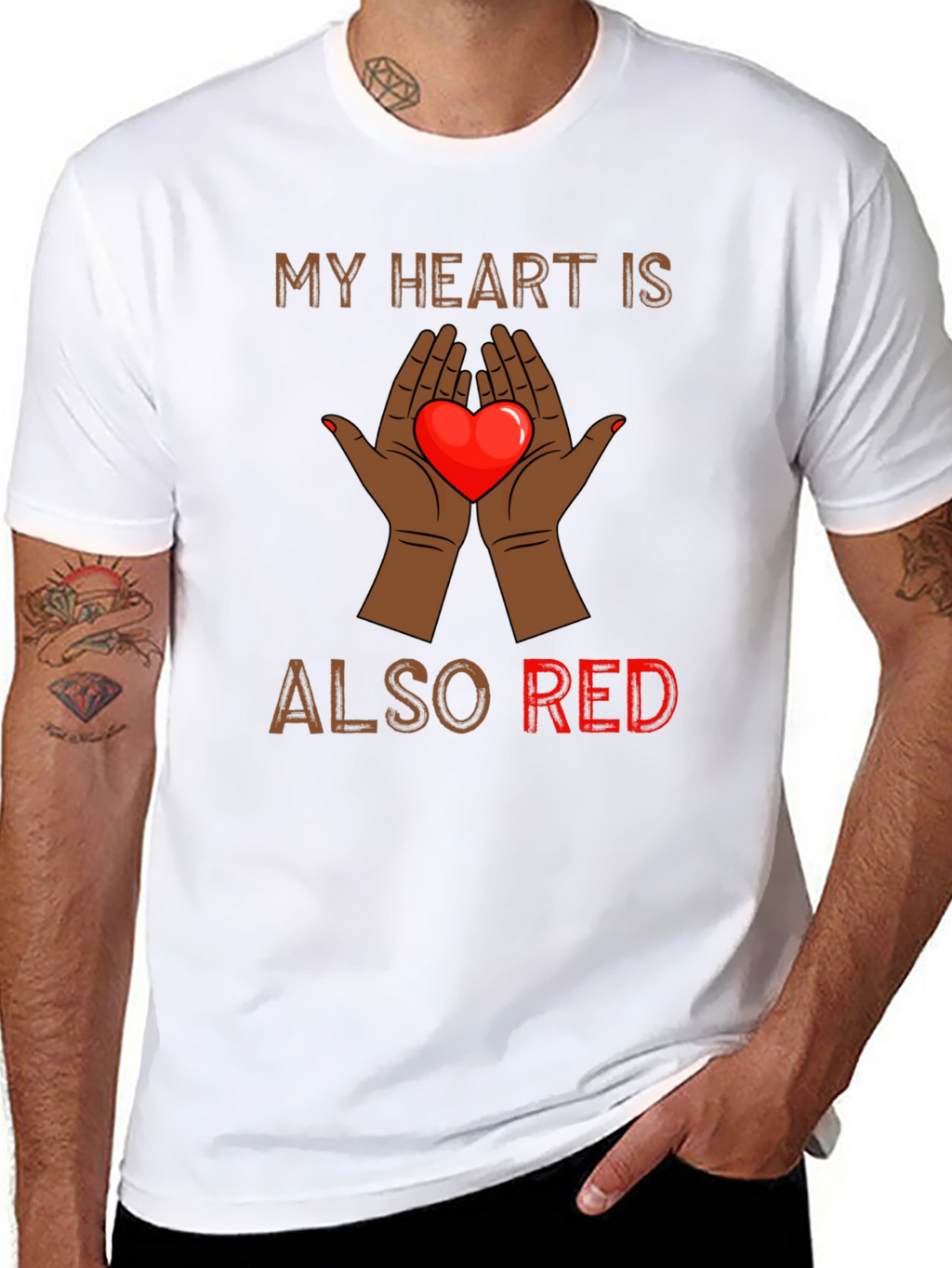 My Heart is Also Red Graphic Tee