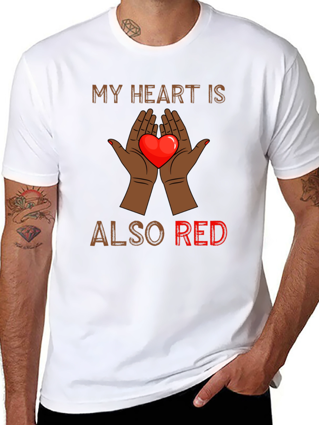 My Heart is Also Red Graphic Tee