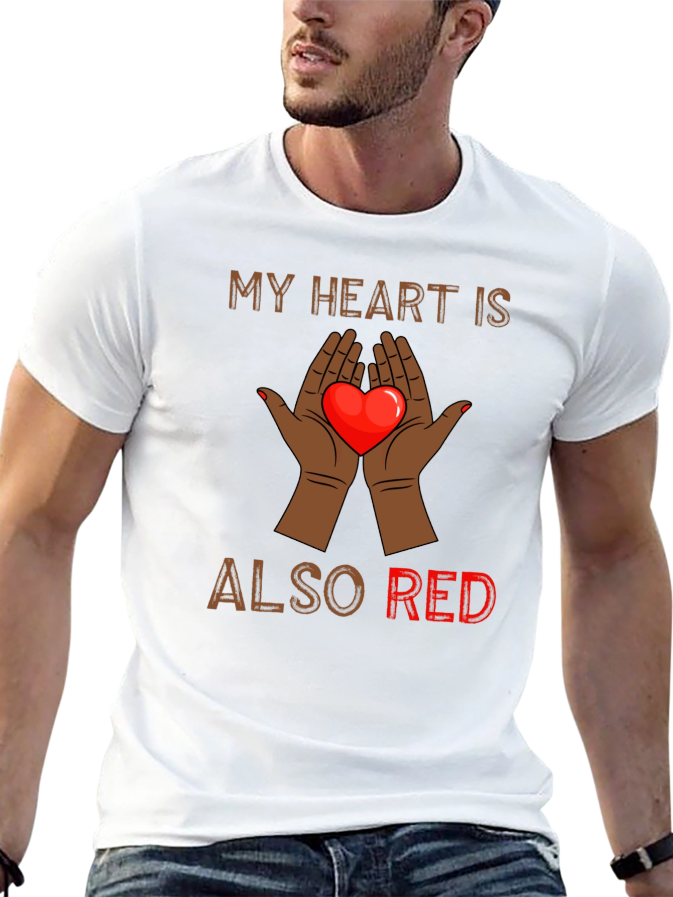 My Heart is Also Red Graphic Tee