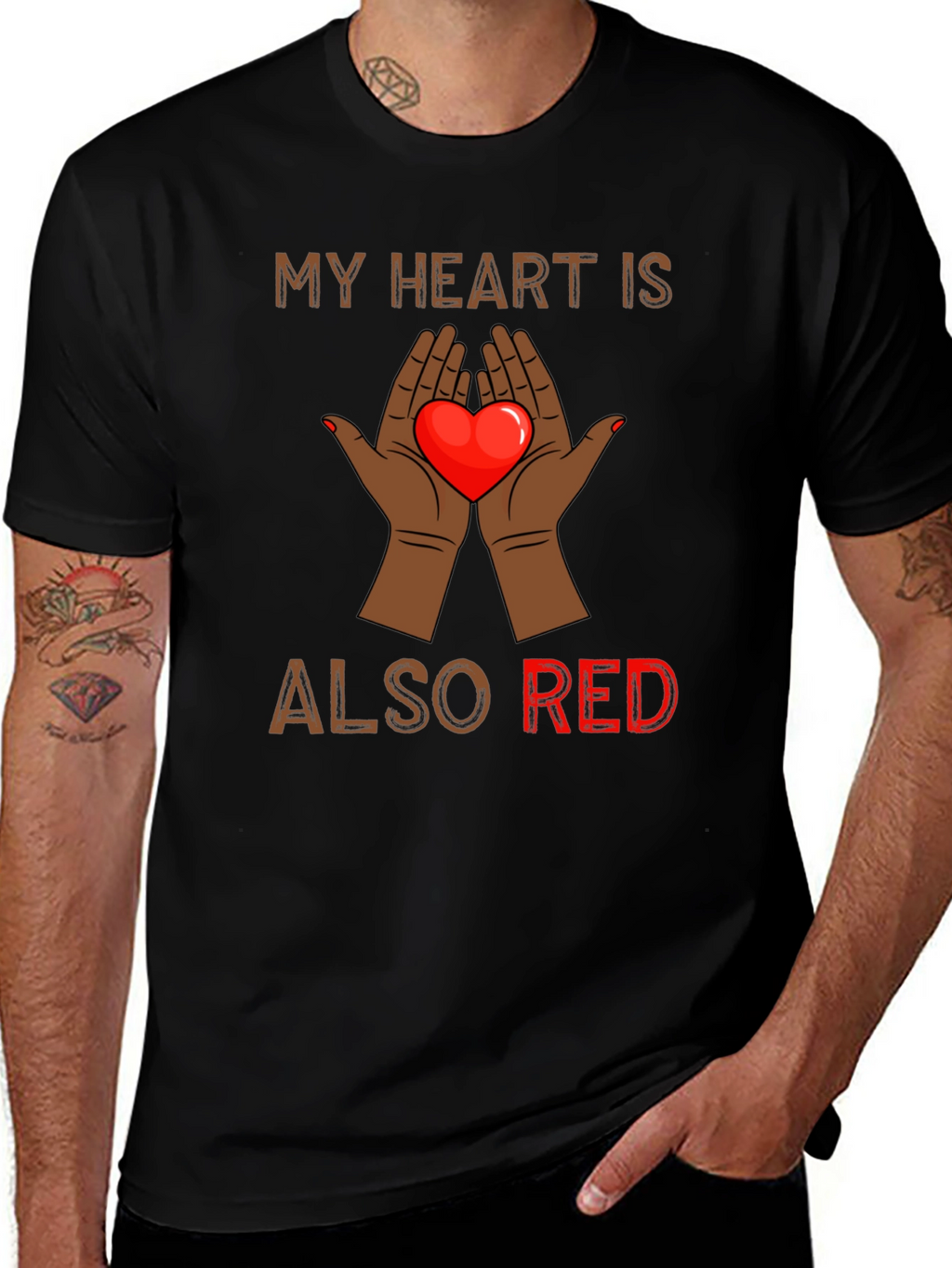 My Heart is Also Red Graphic Tee