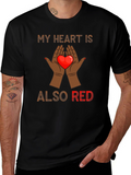 My Heart is Also Red Graphic Tee