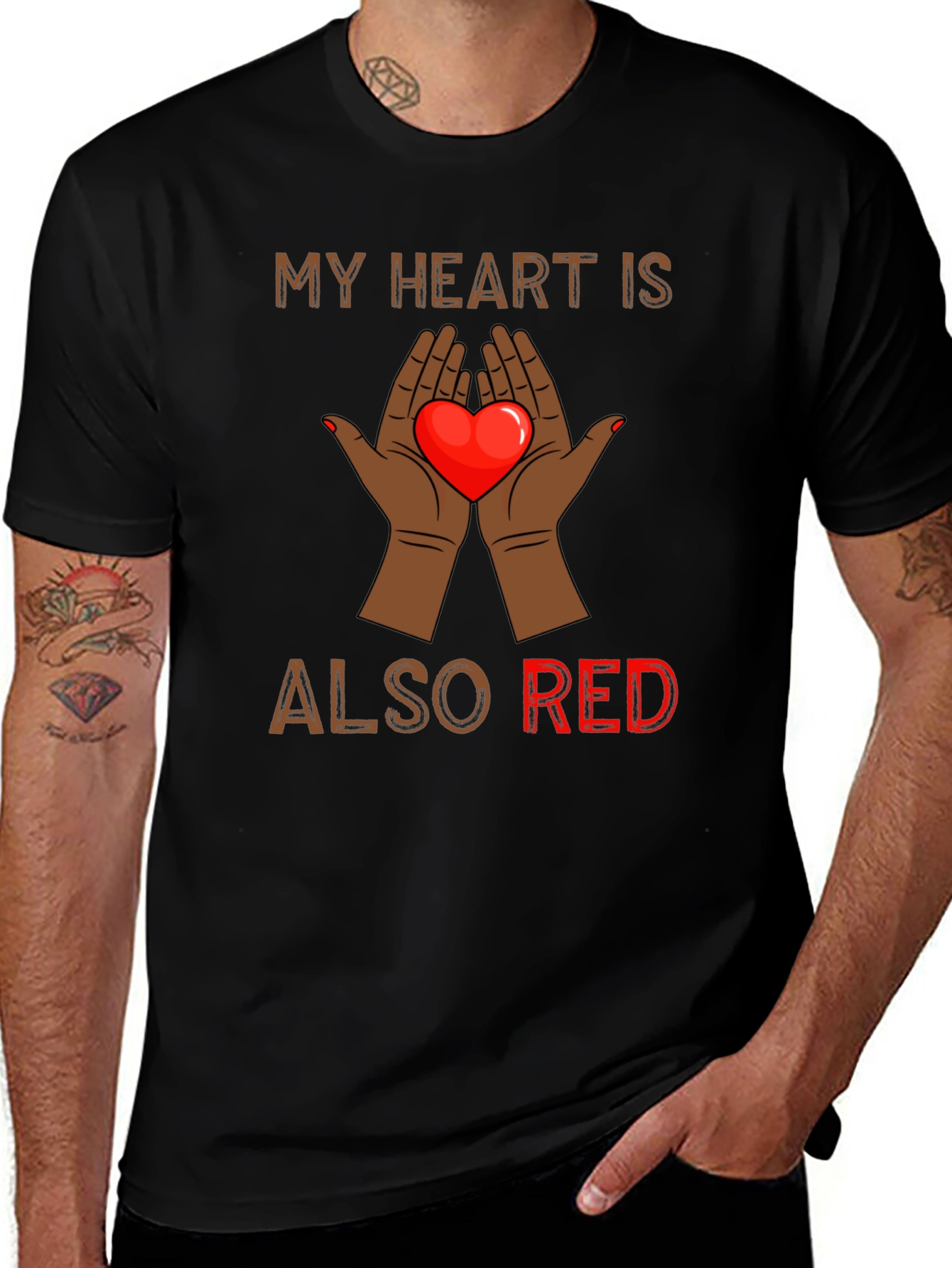 My Heart is Also Red Graphic Tee