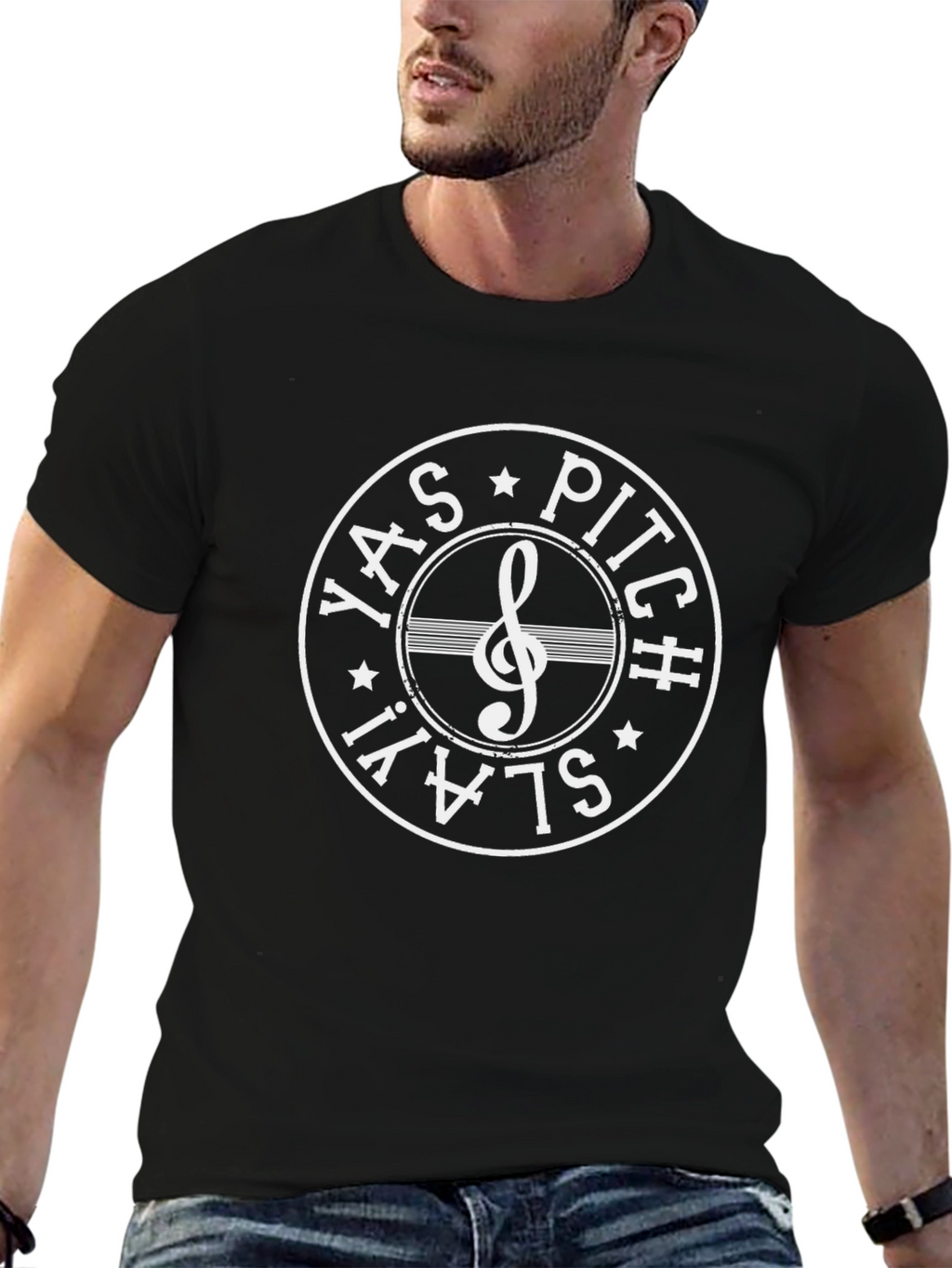 YAS Pitch Slay T-Shirt Music Note Tee