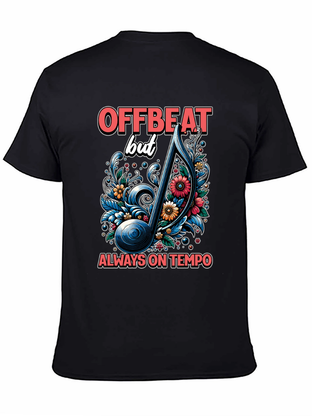 Offbeat Music Note Graphic Tee