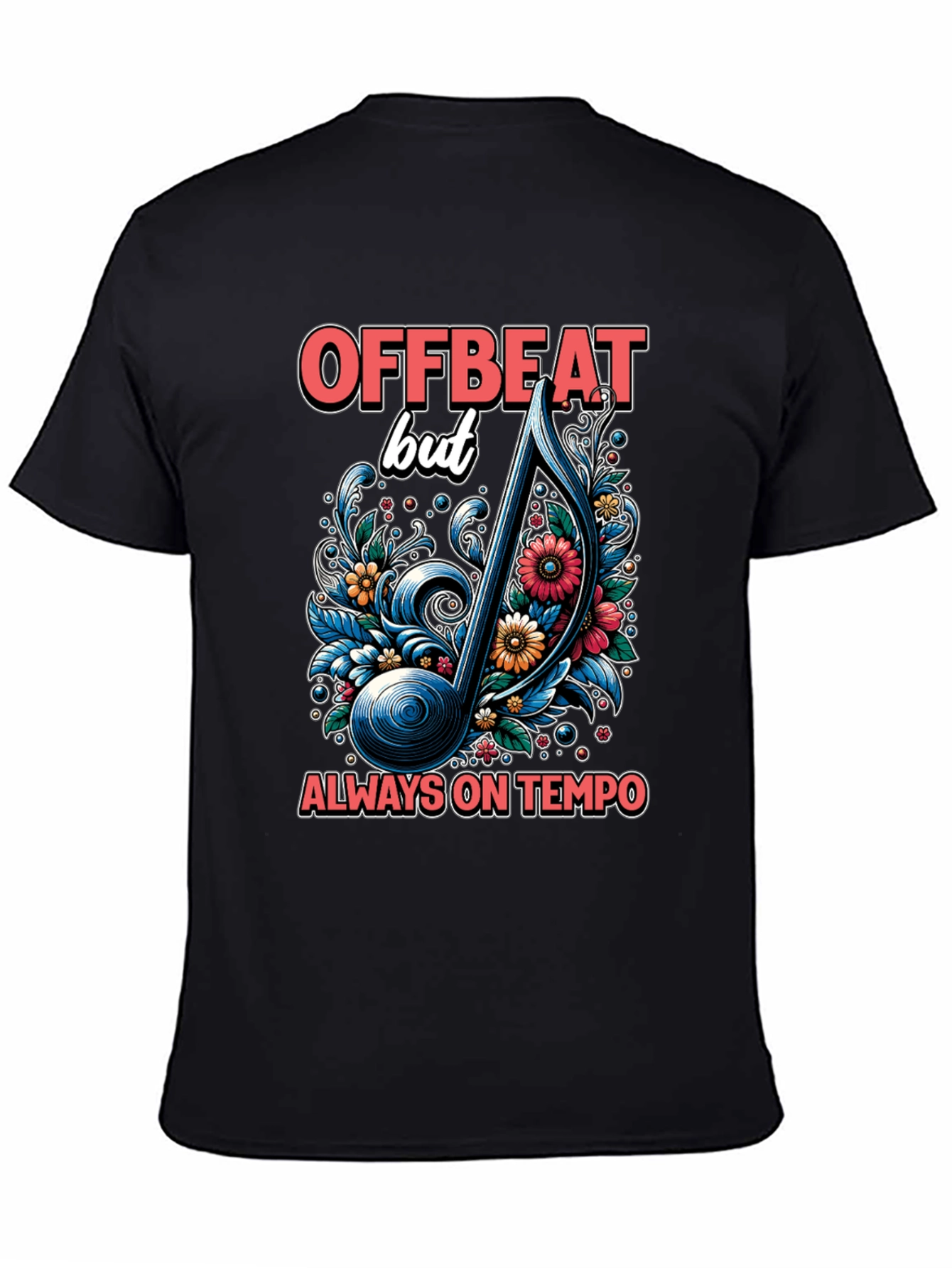 Offbeat Music Note Graphic Tee