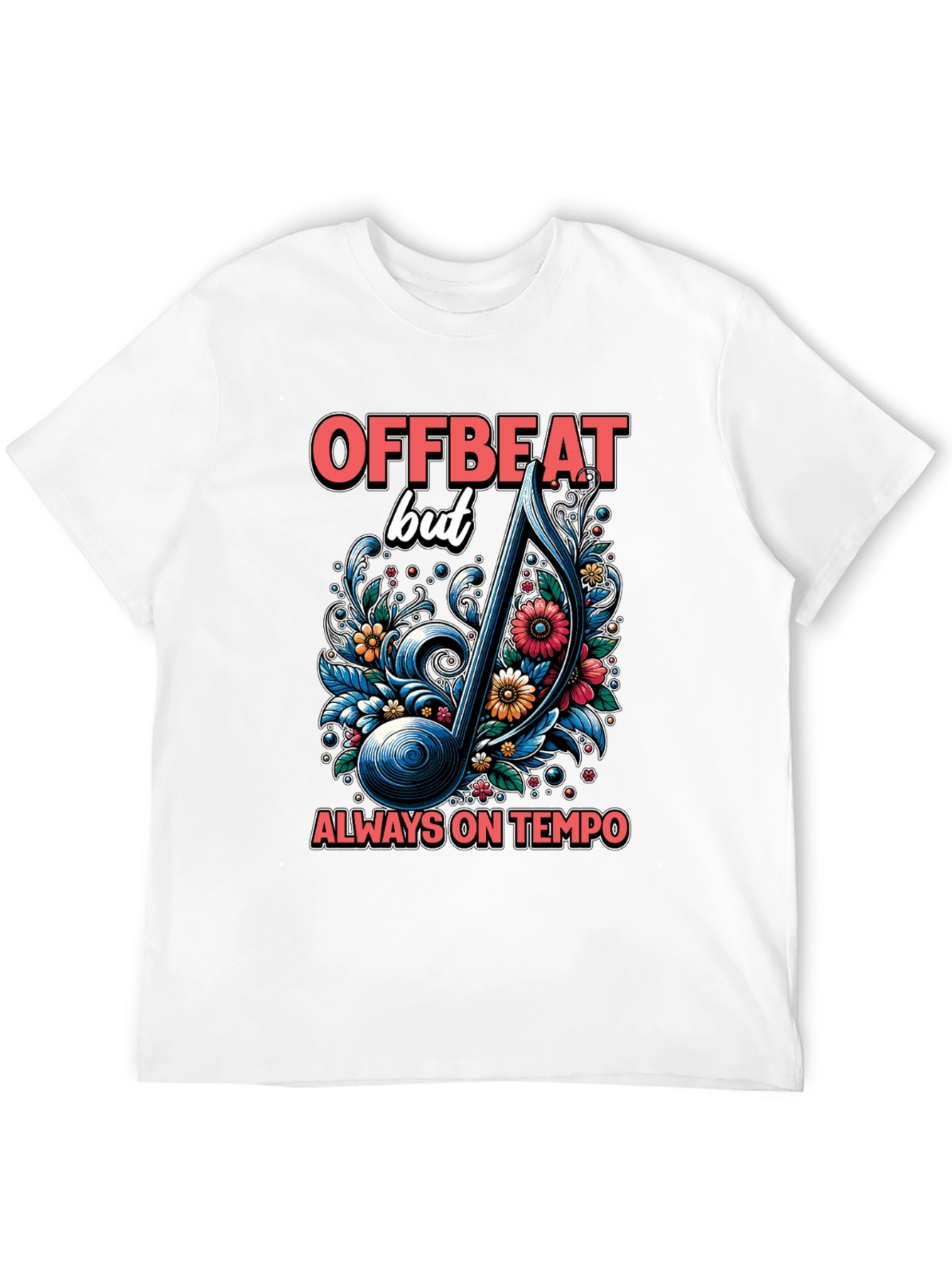 Offbeat Music Note Graphic Tee