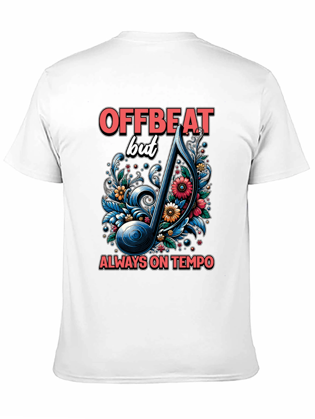 Offbeat Music Note Graphic Tee