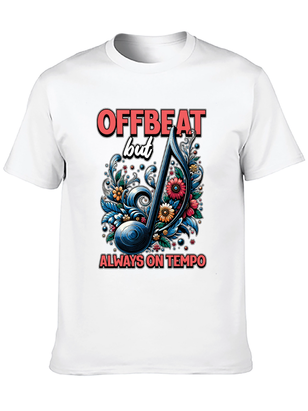 Offbeat Music Note Graphic Tee