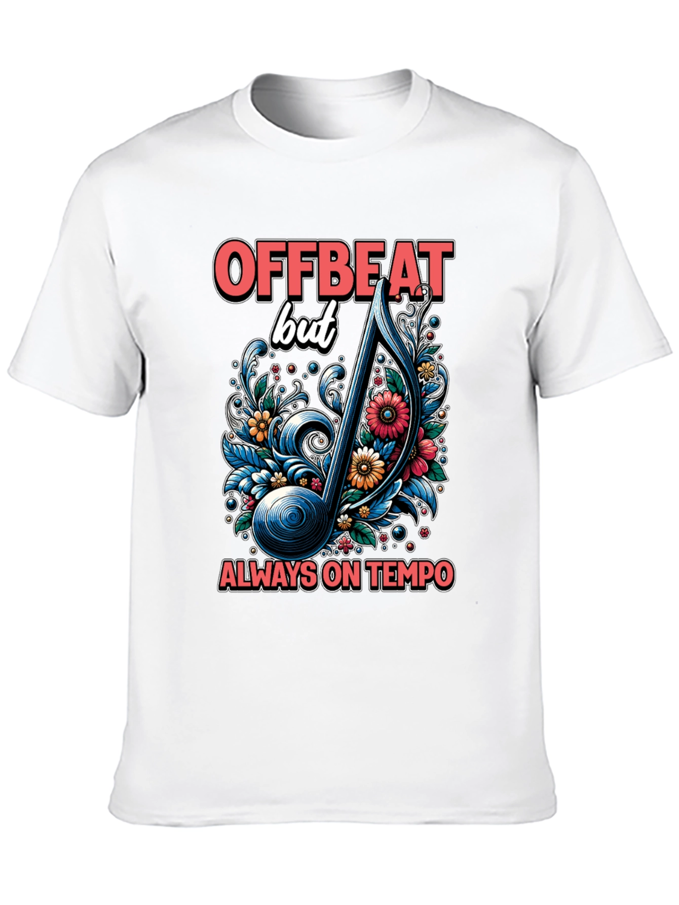 Offbeat Music Note Graphic Tee