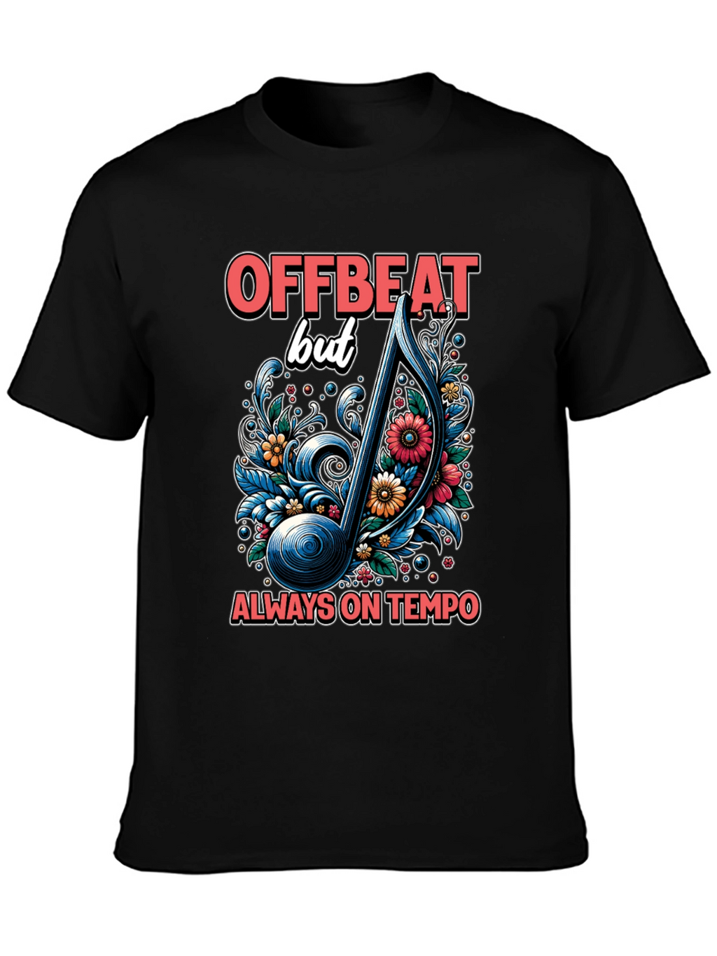 Offbeat Music Note Graphic Tee
