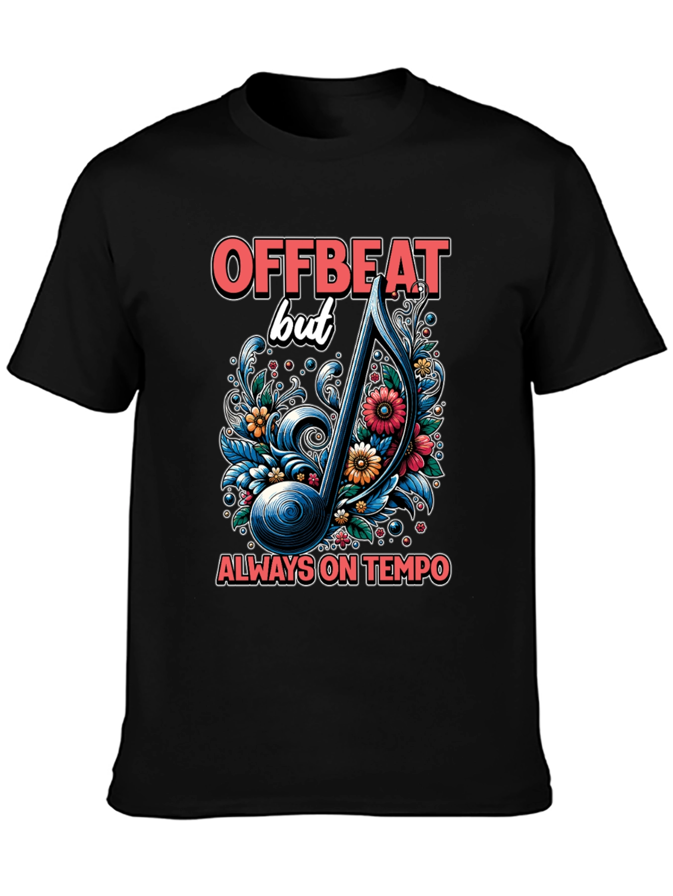 Offbeat Music Note Graphic Tee