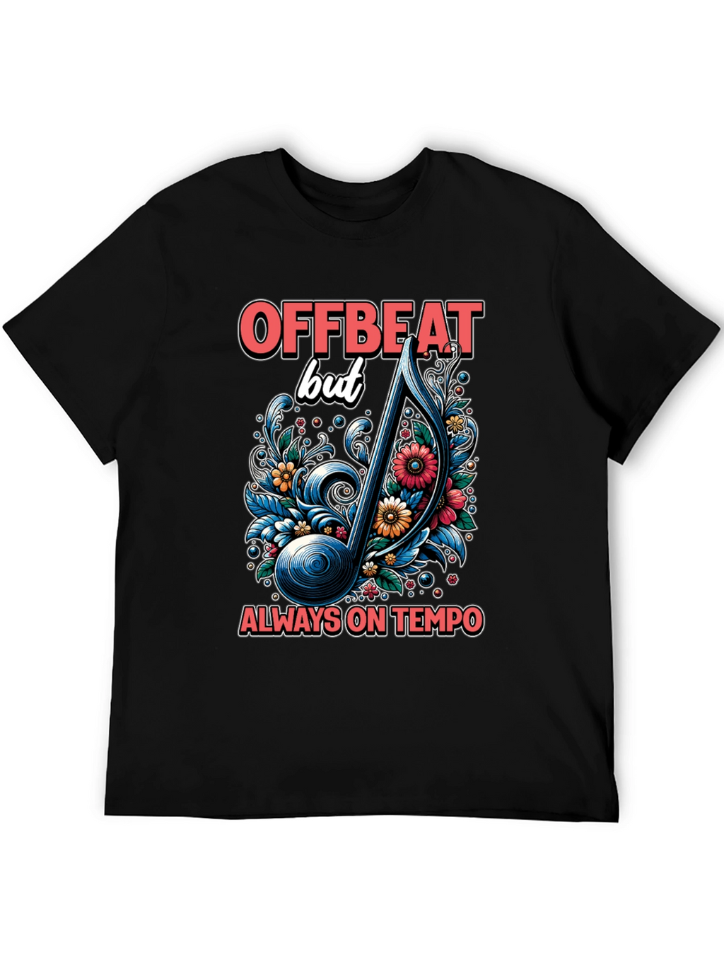 Offbeat Music Note Graphic Tee