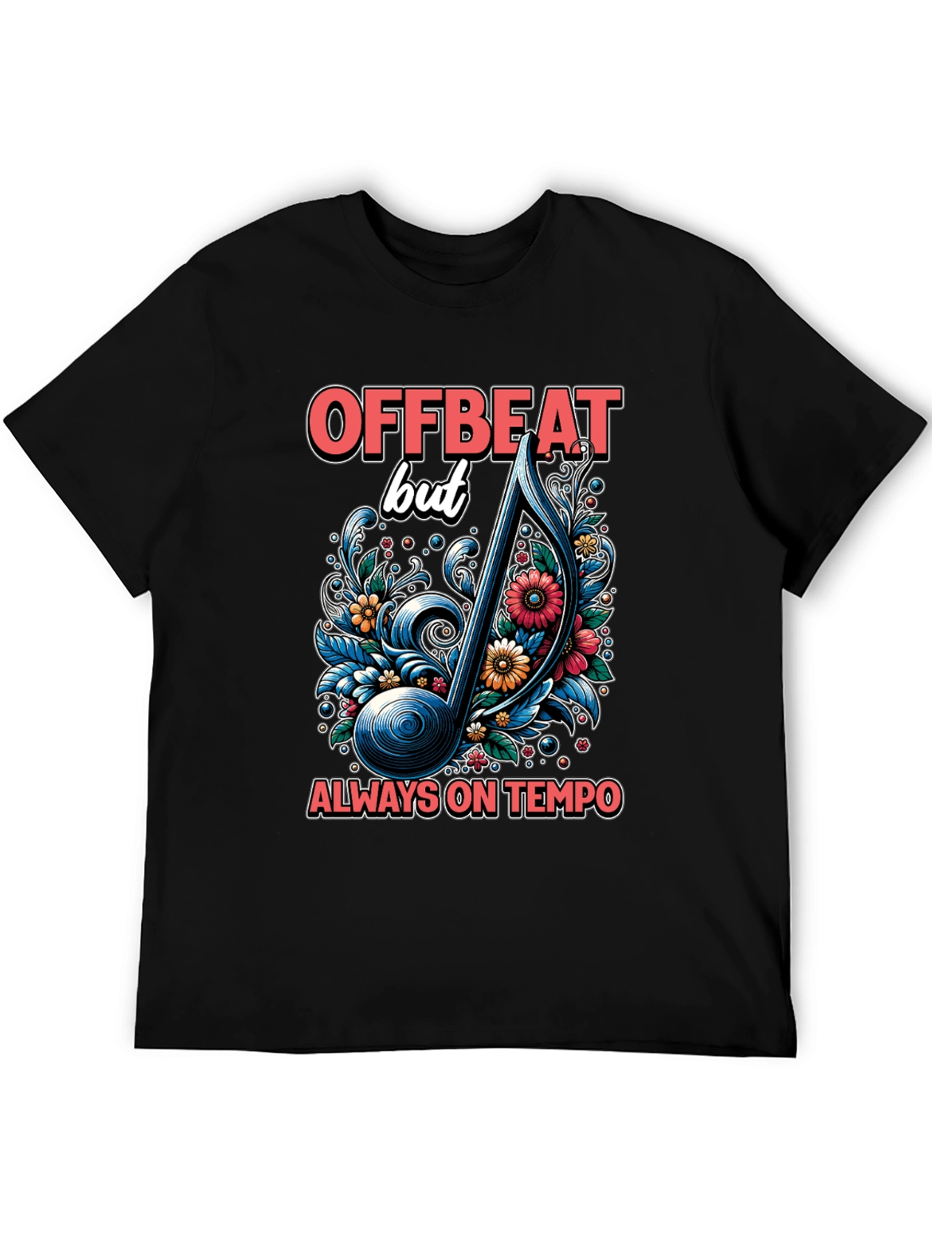 Offbeat Music Note Graphic Tee