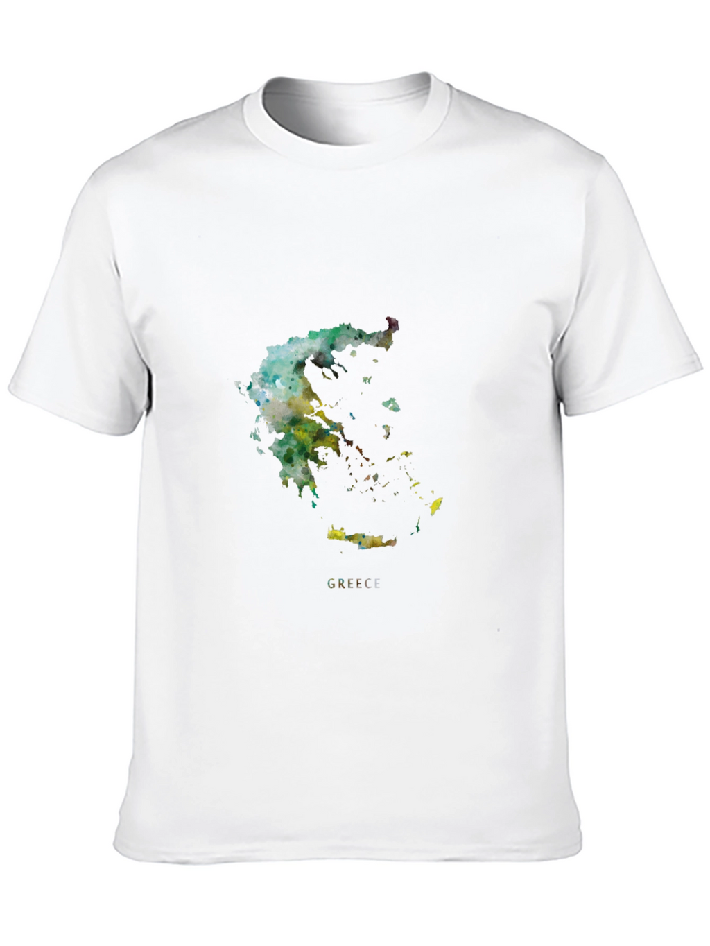 Greece Watercolor Map T-Shirt