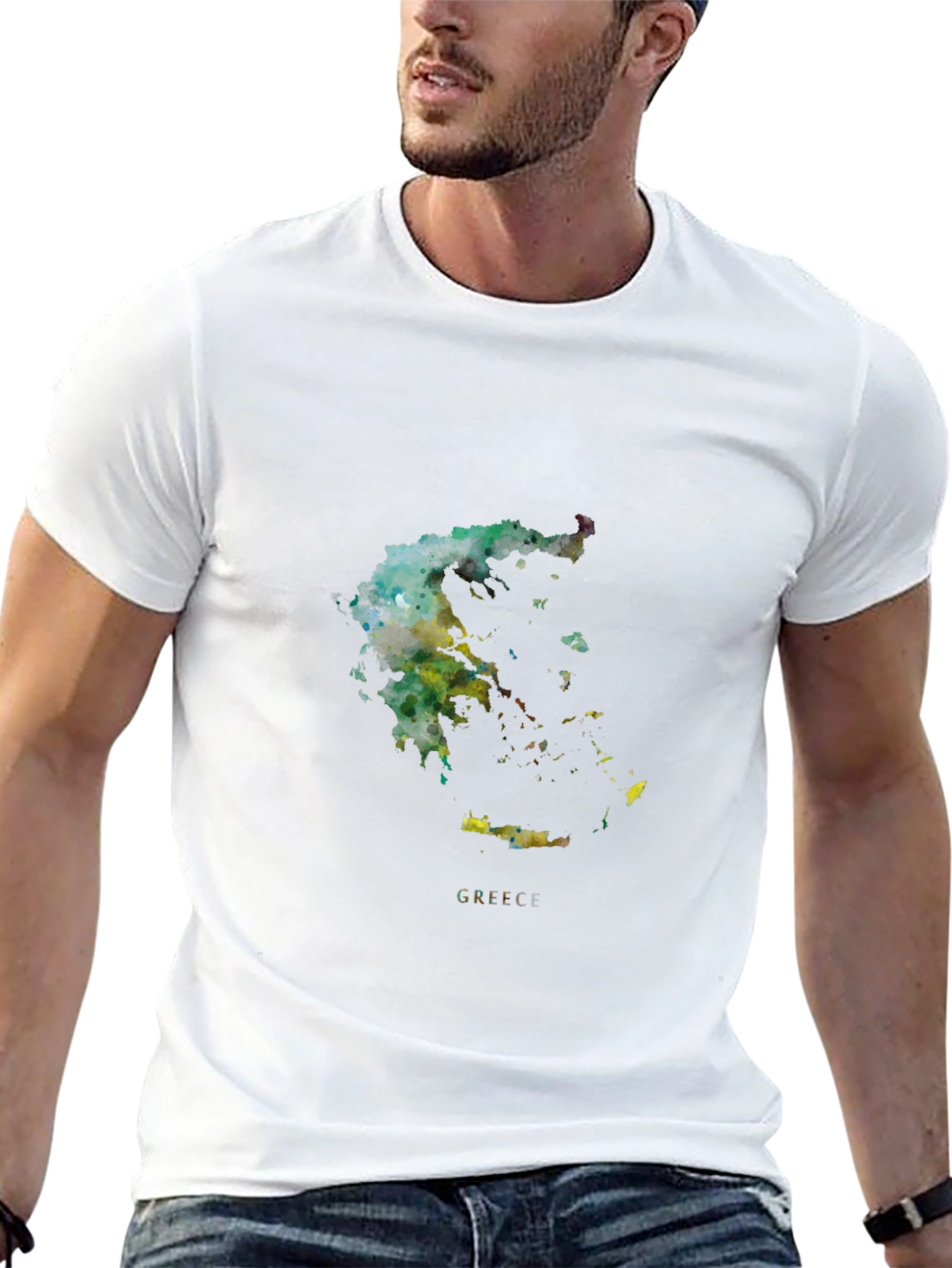 Greece Watercolor Map T-Shirt