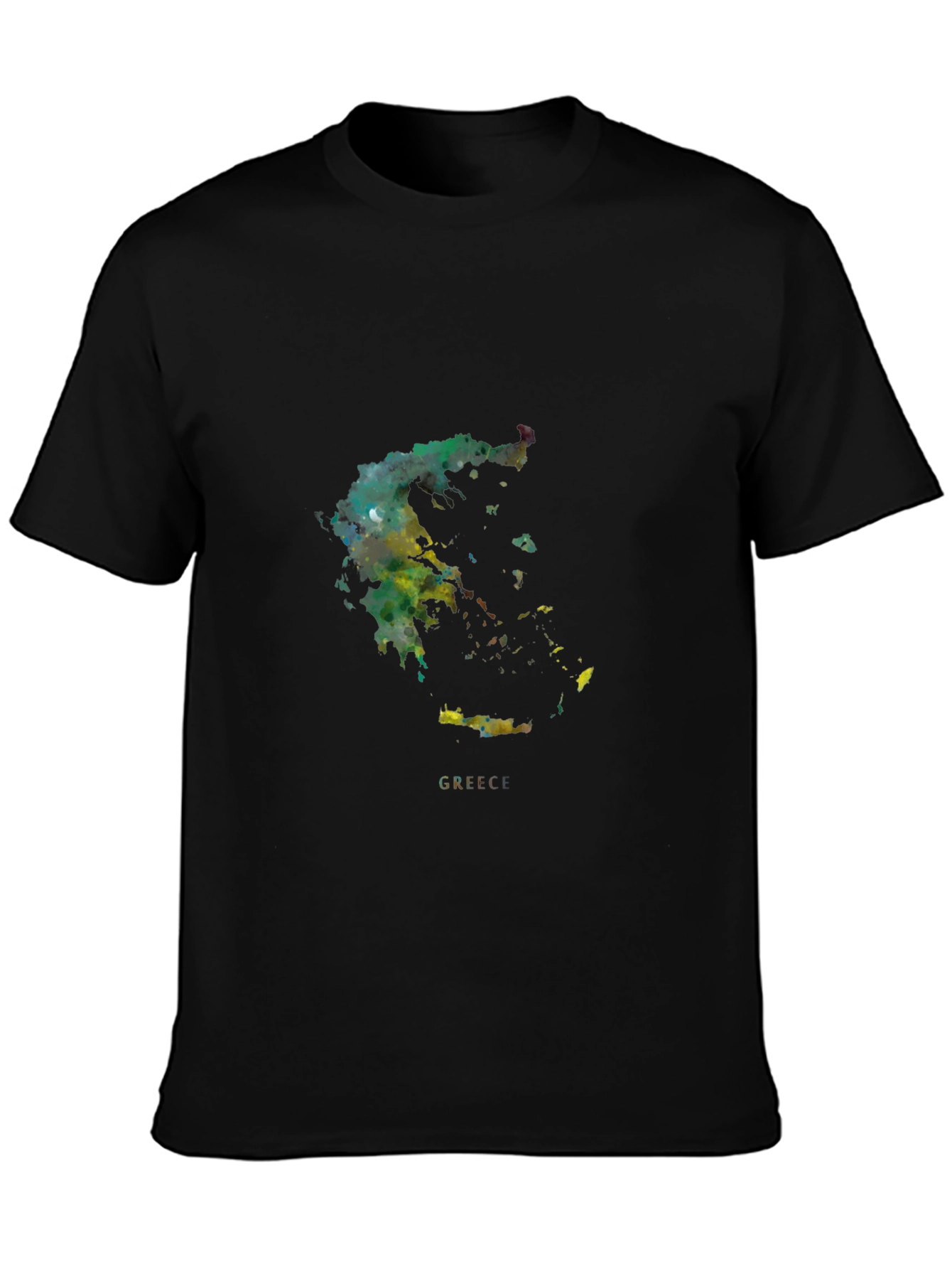 Greece Watercolor Map T-Shirt