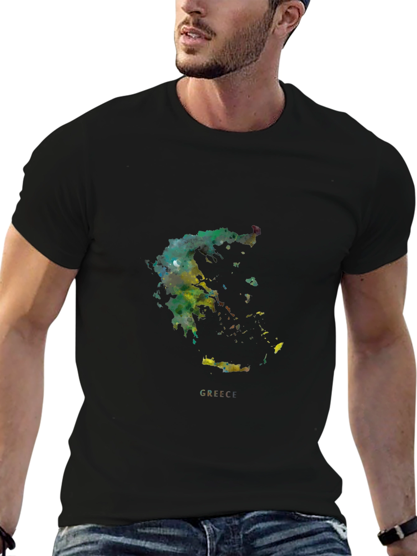 Greece Watercolor Map T-Shirt