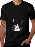 Black Cat Peekaboo Graphic Tee