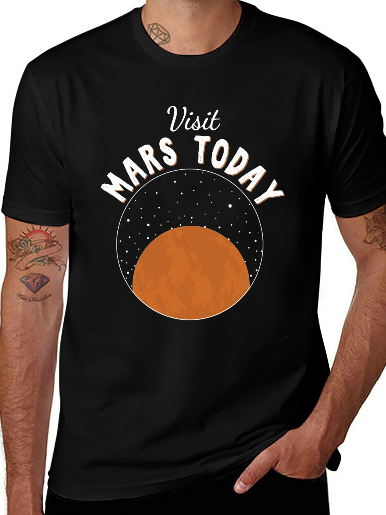 Visit Mars Today Graphic T-Shirt