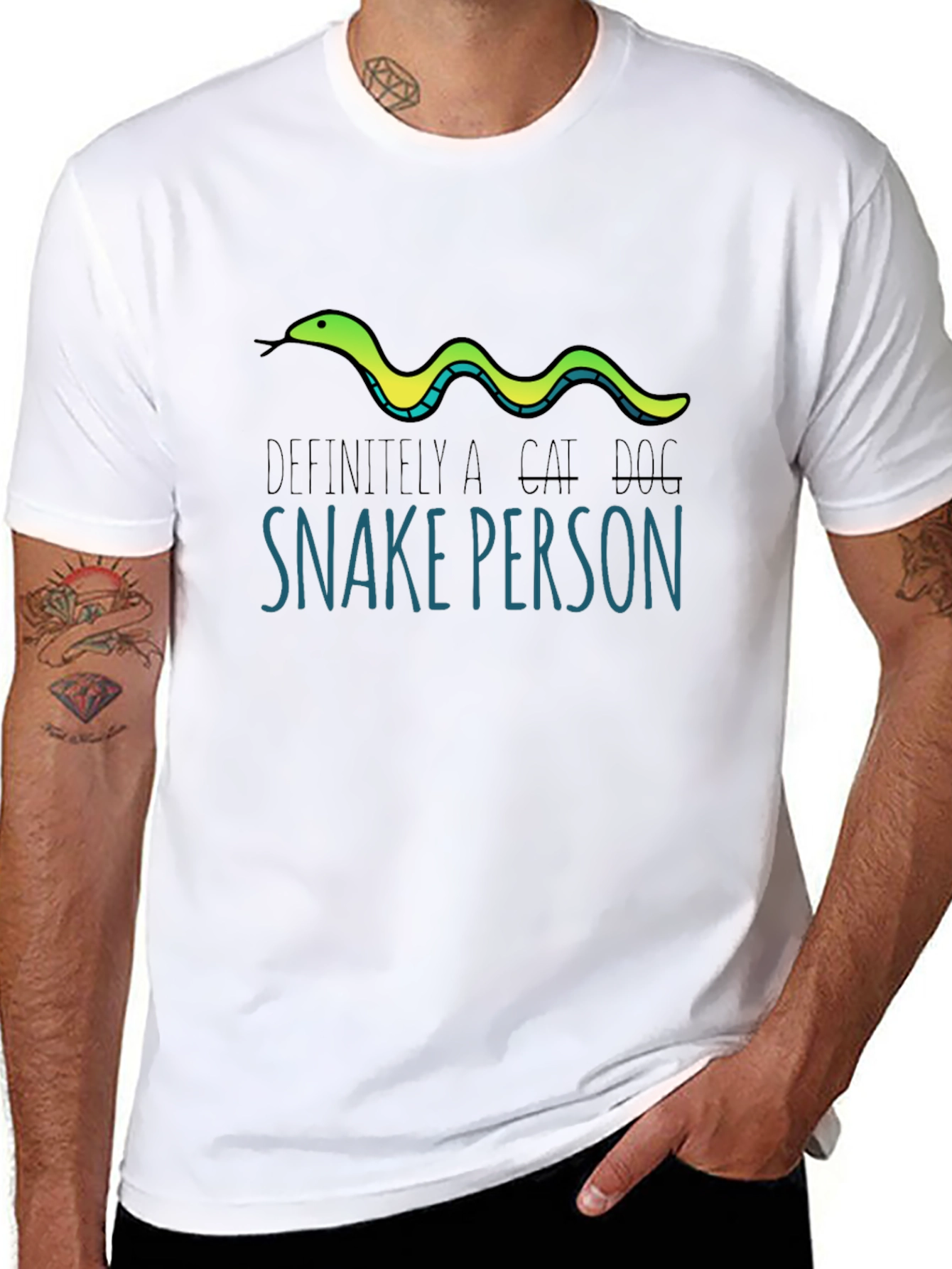 Definitely a Cat Dog Snake Person T-Shirt