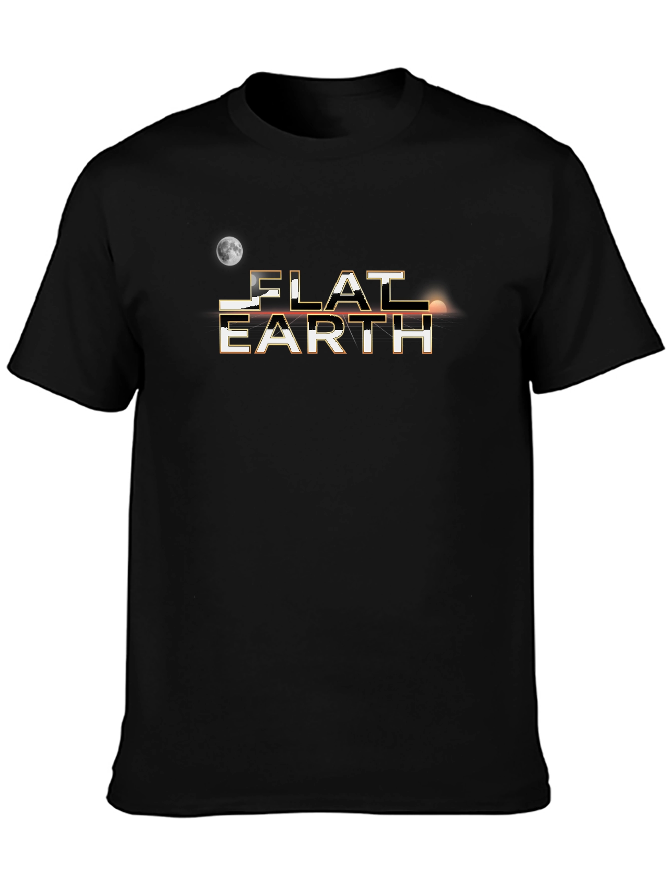 Flat Earth T-Shirt - Conspiracy Theory Novelty Tee