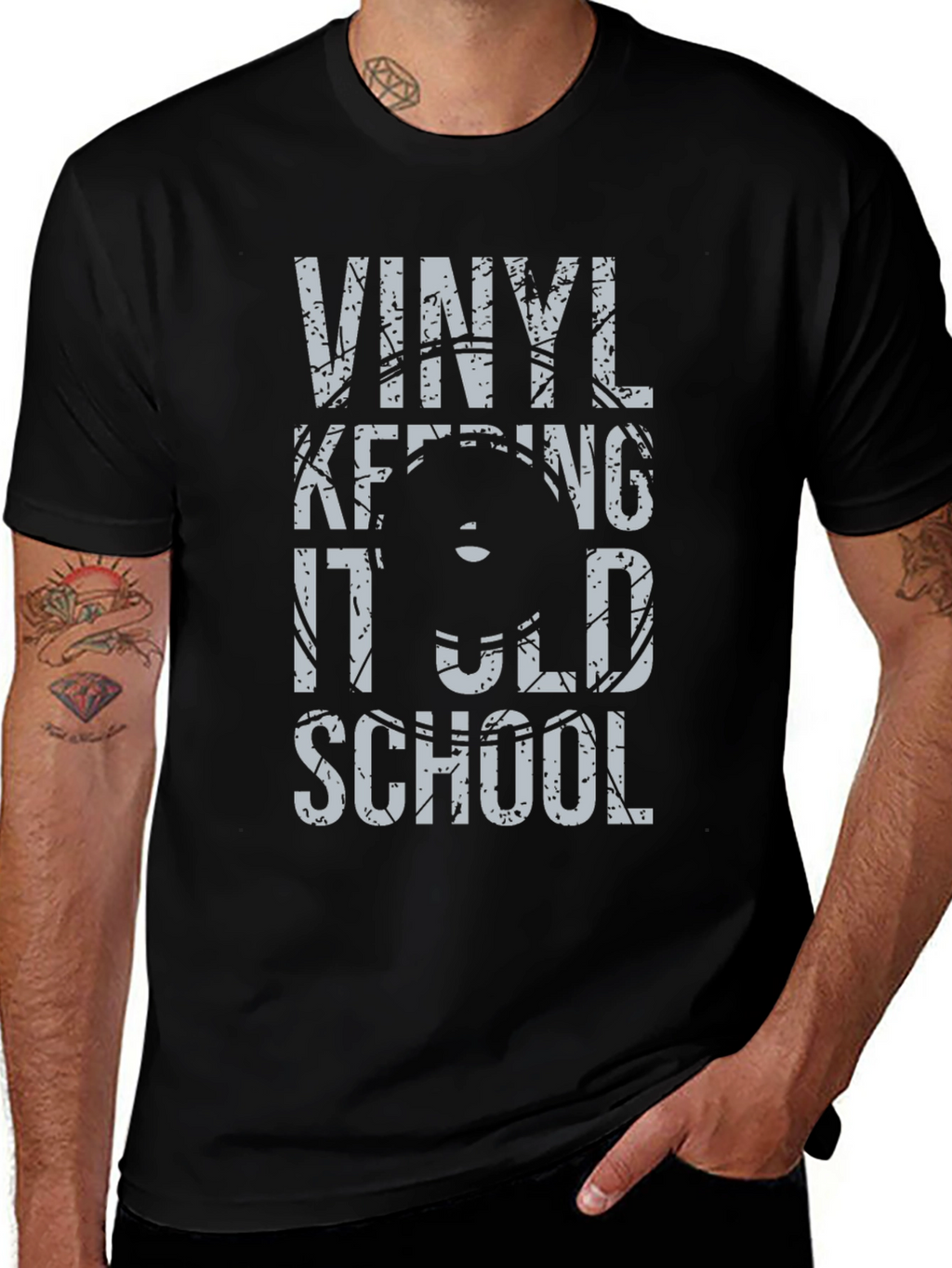 Vinyl Keeping It Old School Graphic Tee