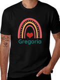 Gregoria Rainbow Heart T-Shirt - Black