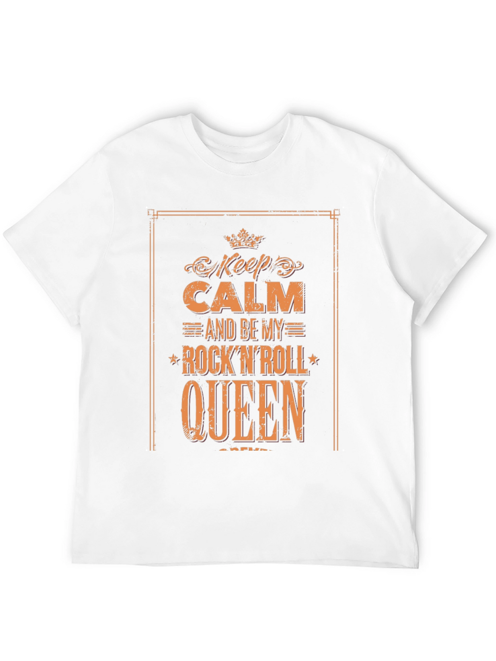 Keep Calm Rock n Roll Queen Black Graphic Tee