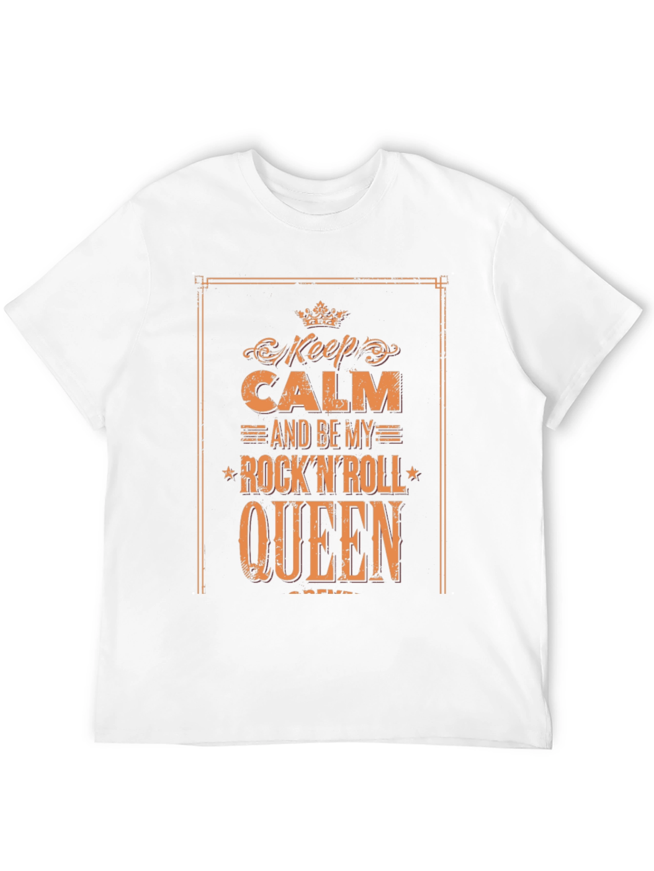 Keep Calm Rock n Roll Queen Black Graphic Tee