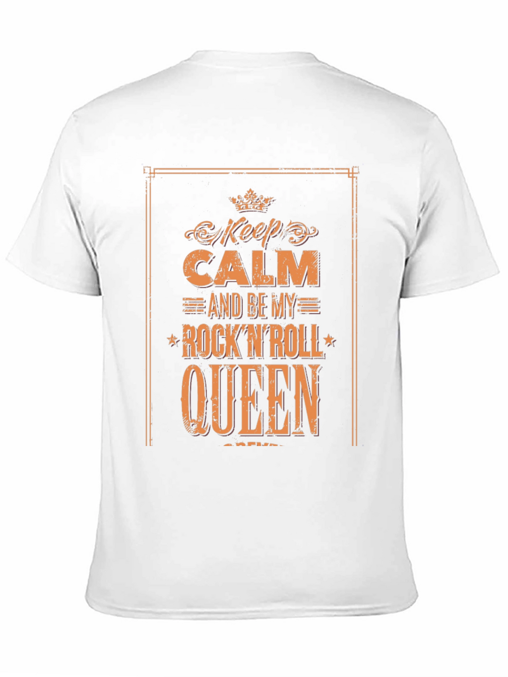 Keep Calm Rock n Roll Queen Black Graphic Tee