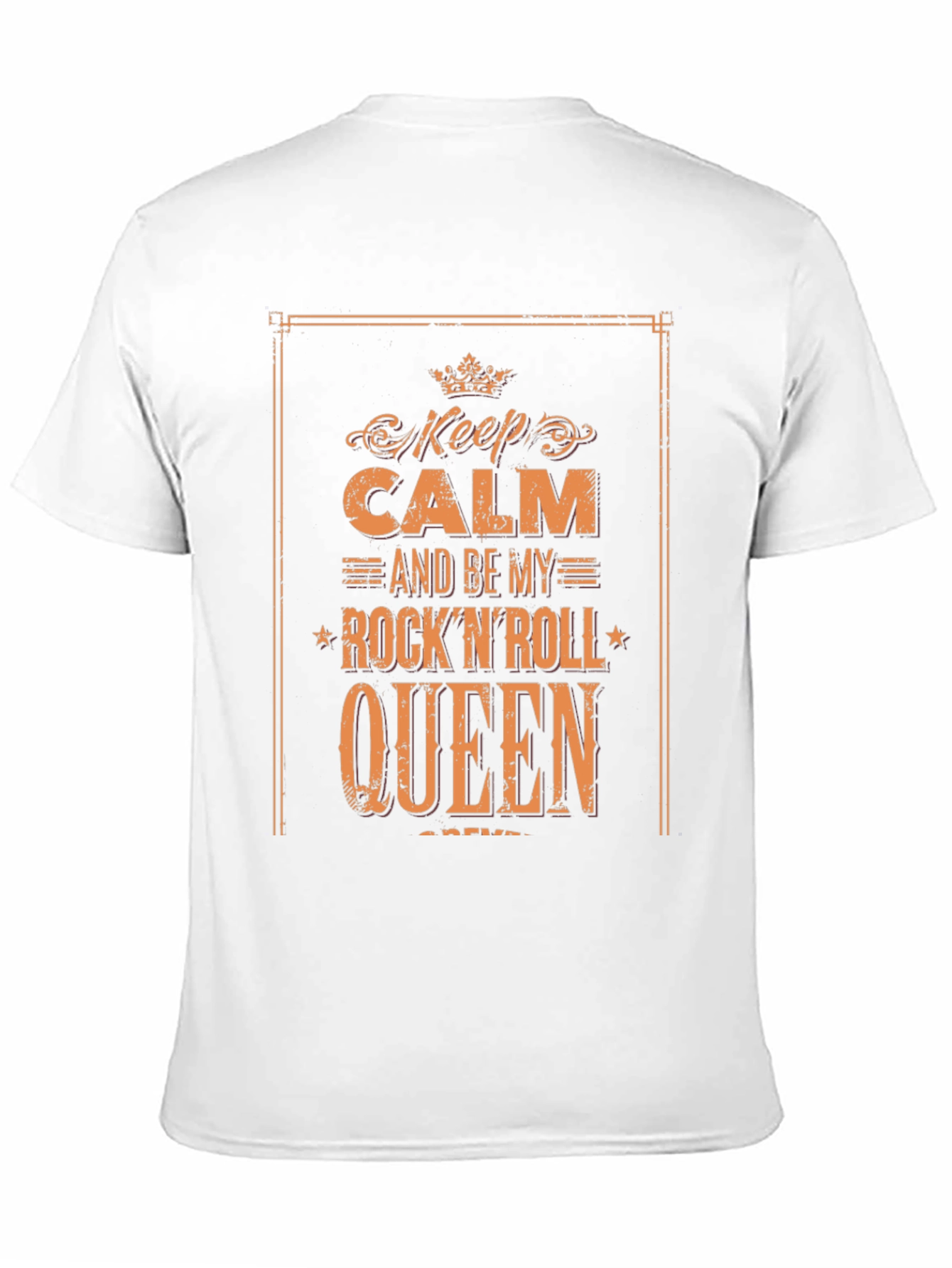 Keep Calm Rock n Roll Queen Black Graphic Tee