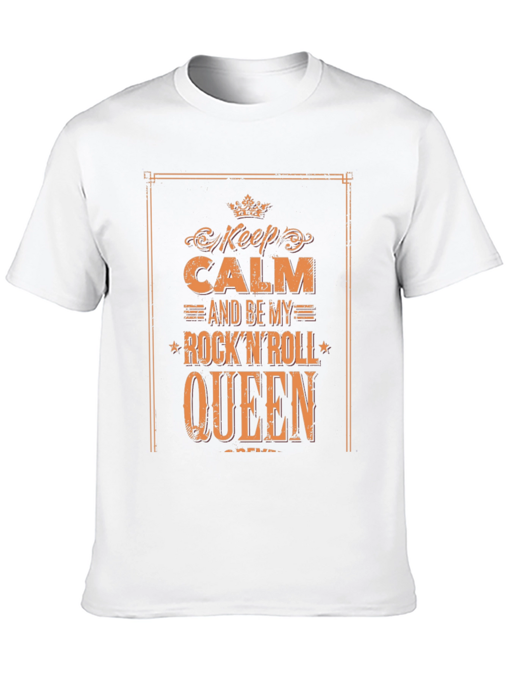Keep Calm Rock n Roll Queen Black Graphic Tee