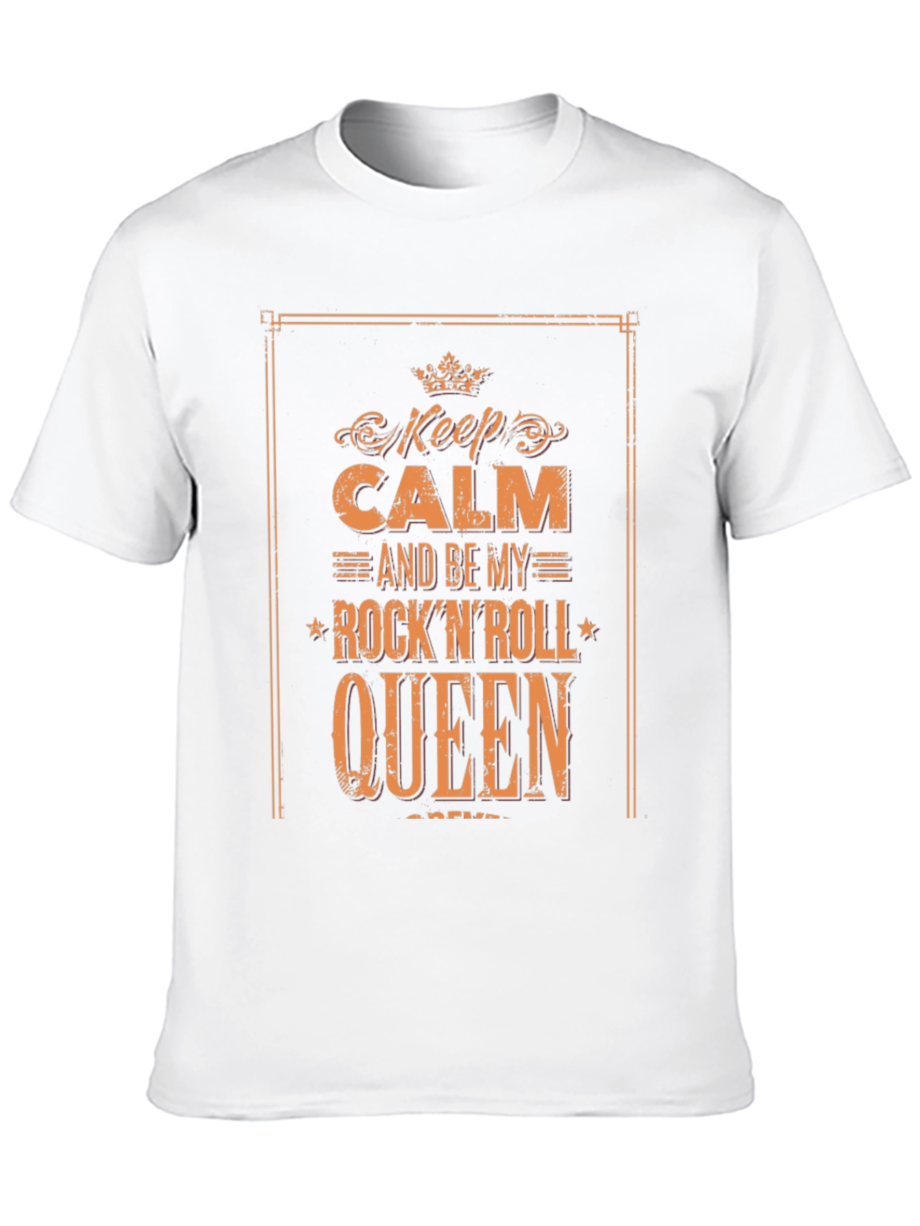 Keep Calm Rock n Roll Queen Black Graphic Tee