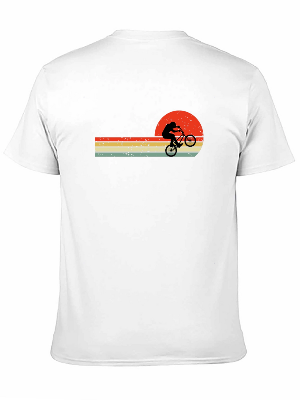 Retro Sunset Bike Rider Graphic T-Shirt