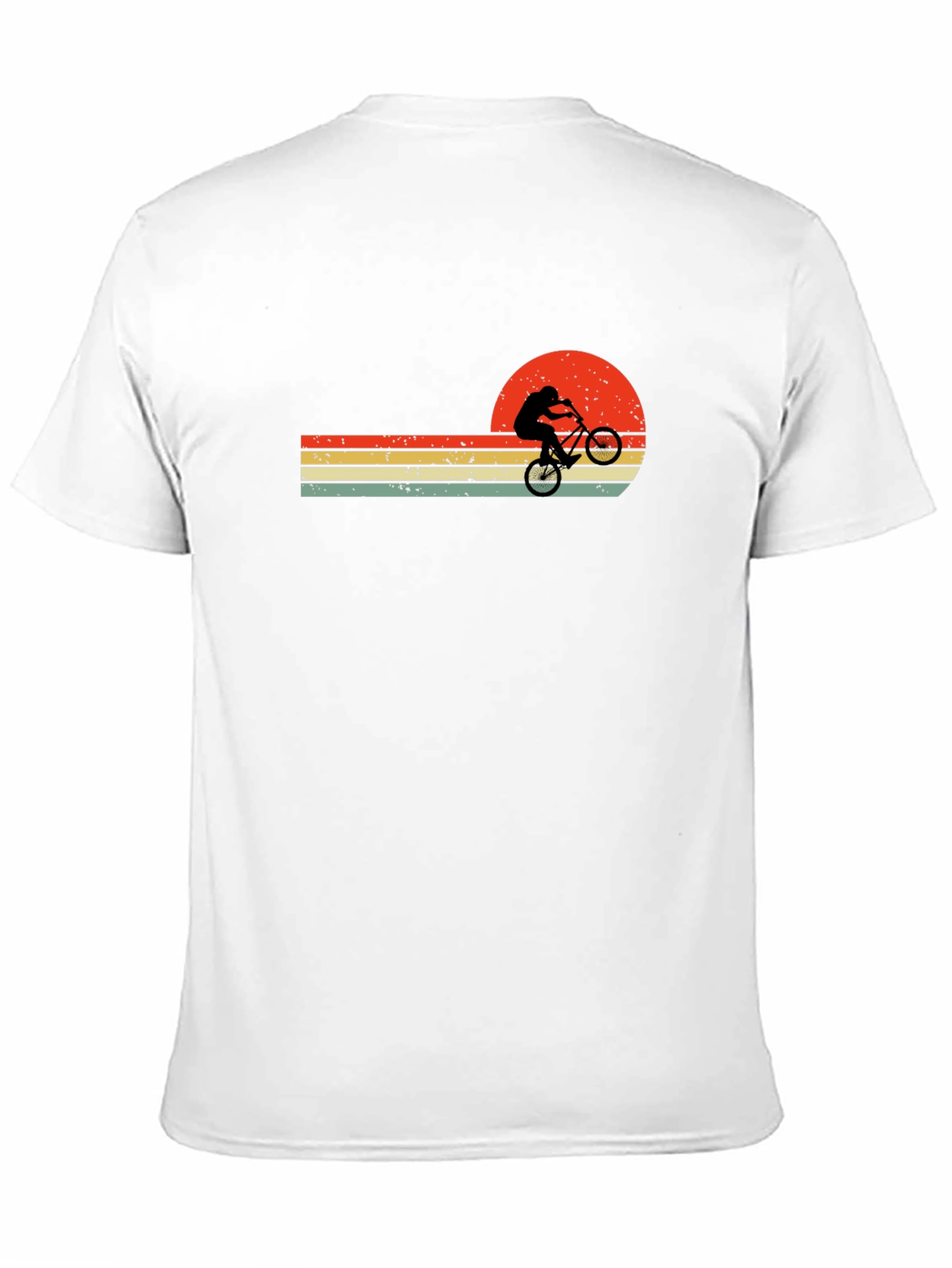 Retro Sunset Bike Rider Graphic T-Shirt