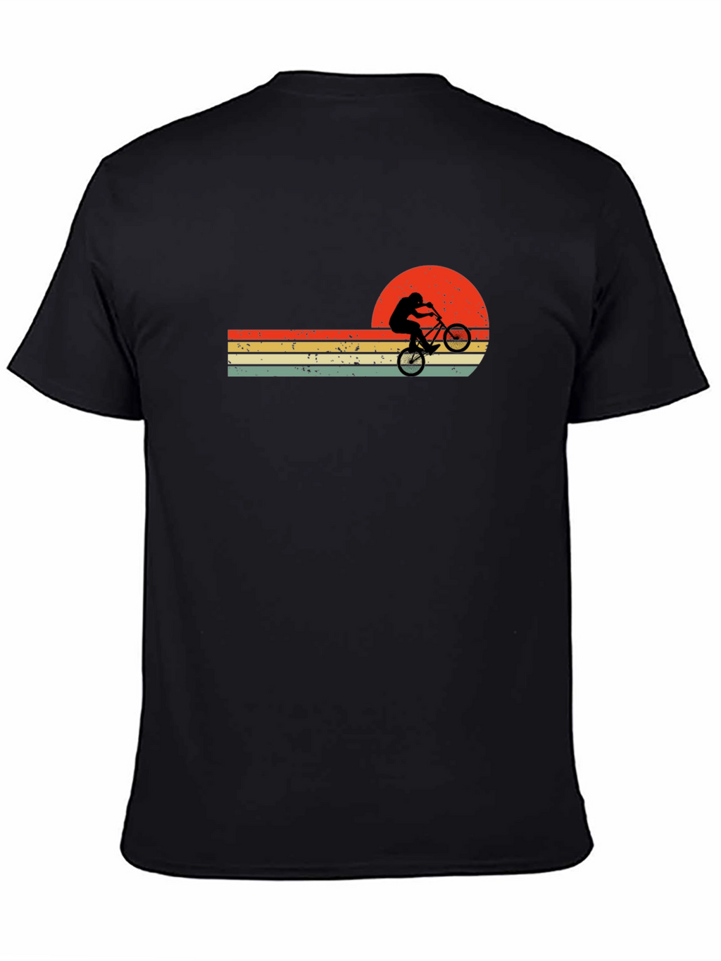 Retro Sunset Bike Rider Graphic T-Shirt