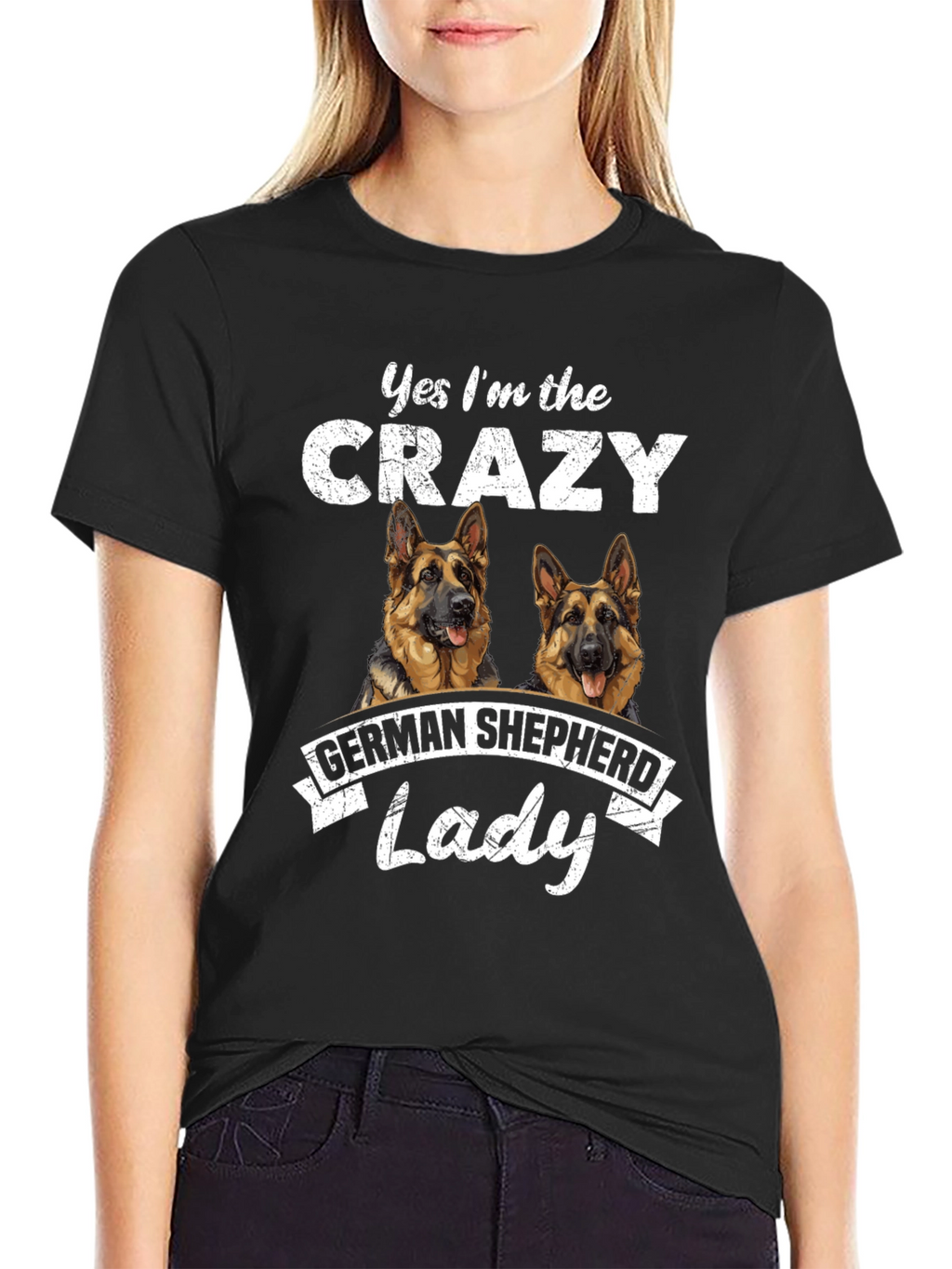 Crazy German Shepherd Lady T-Shirt