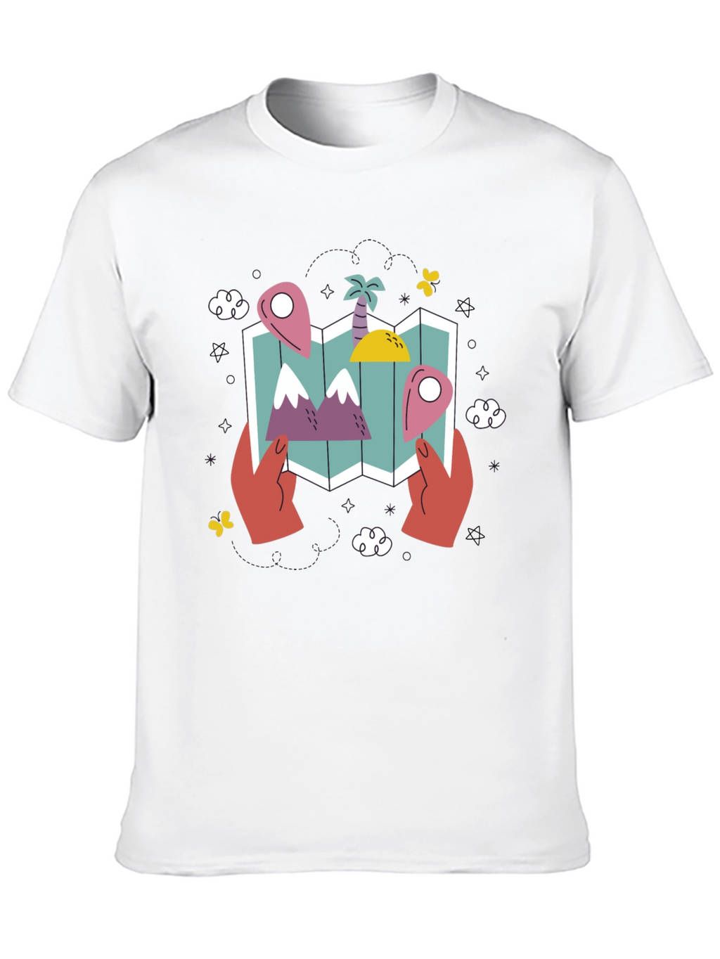 Travel Map Graphic Tee